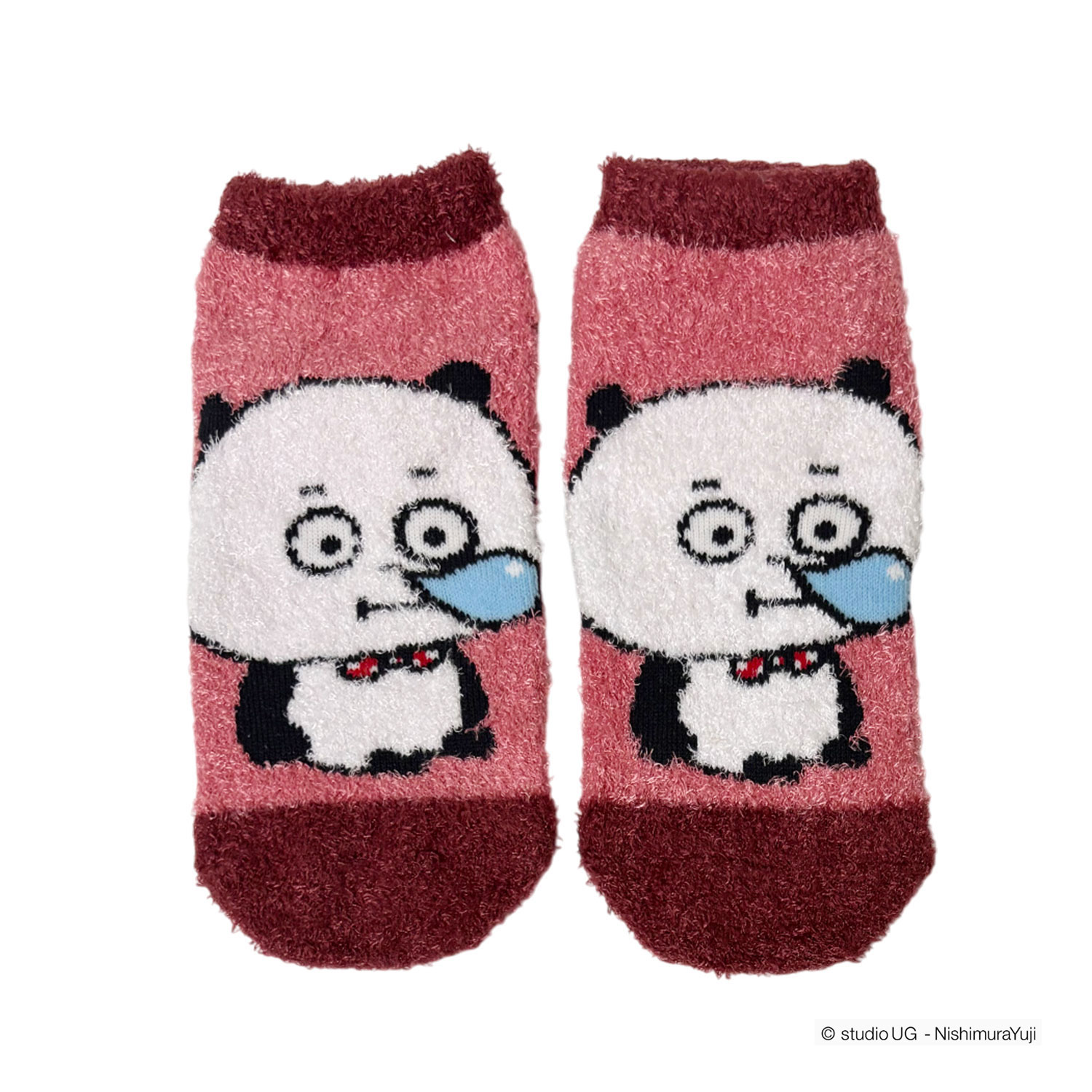 [公式] スタジオUG（にしむらゆうじ）もっこもこ靴下 ごきげんぱんだ おやすみ RD
