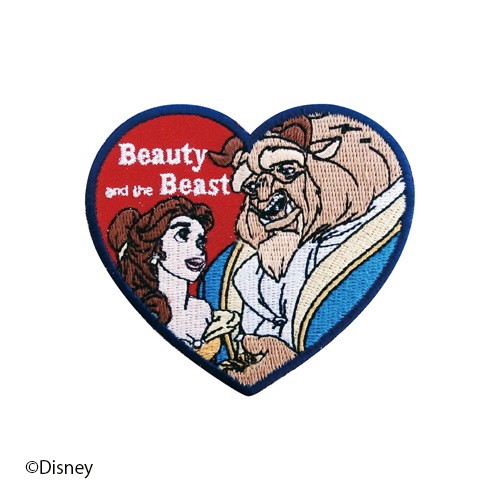 [公式] Disney ディズニー ワッペン　美女と野獣　ハート