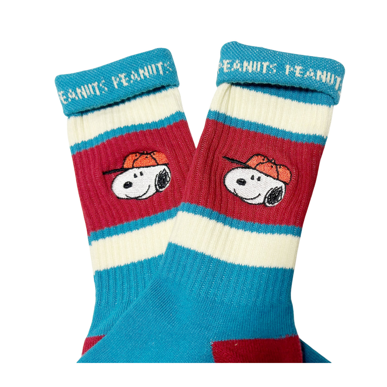 ★ヌーピー様★ 公式] メーカー直営 PEANUTS スヌーピー カラフルラインソックス 帽子