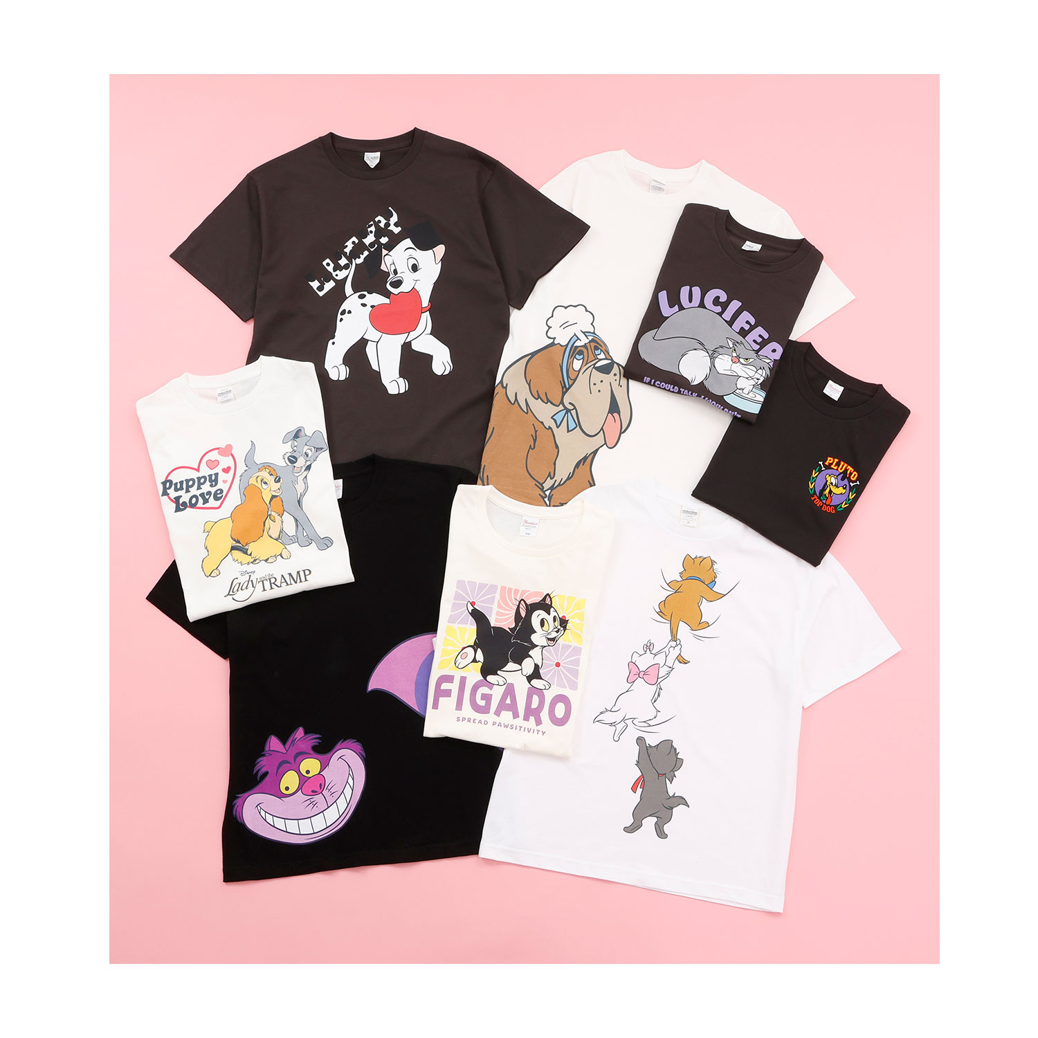公式] メーカー直営 ディズニー キャット＆ドッグ BIGプリントTシャツ