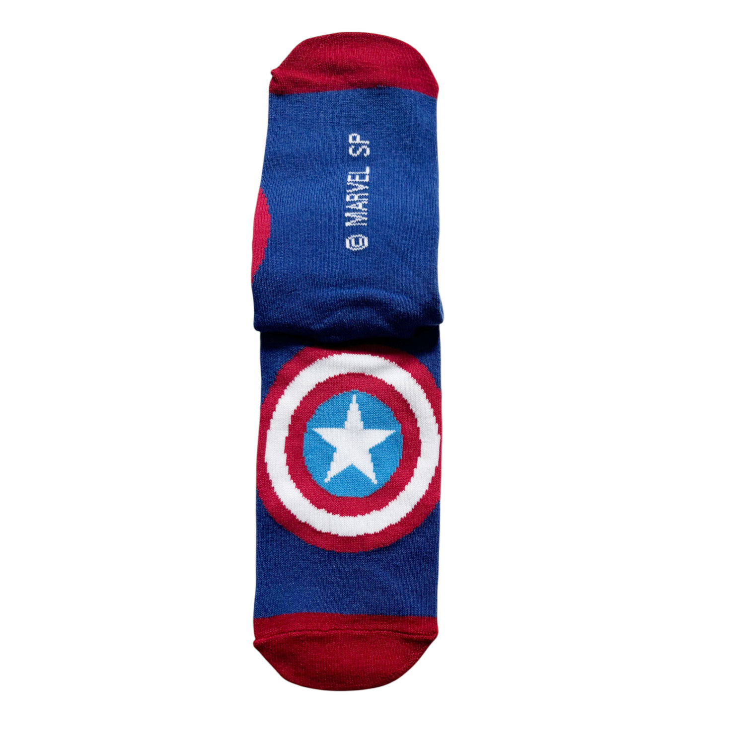 [公式] メーカー直営 MARVEL キャラックス（レディース靴下）キャプテン・アメリカ シールド ブルー