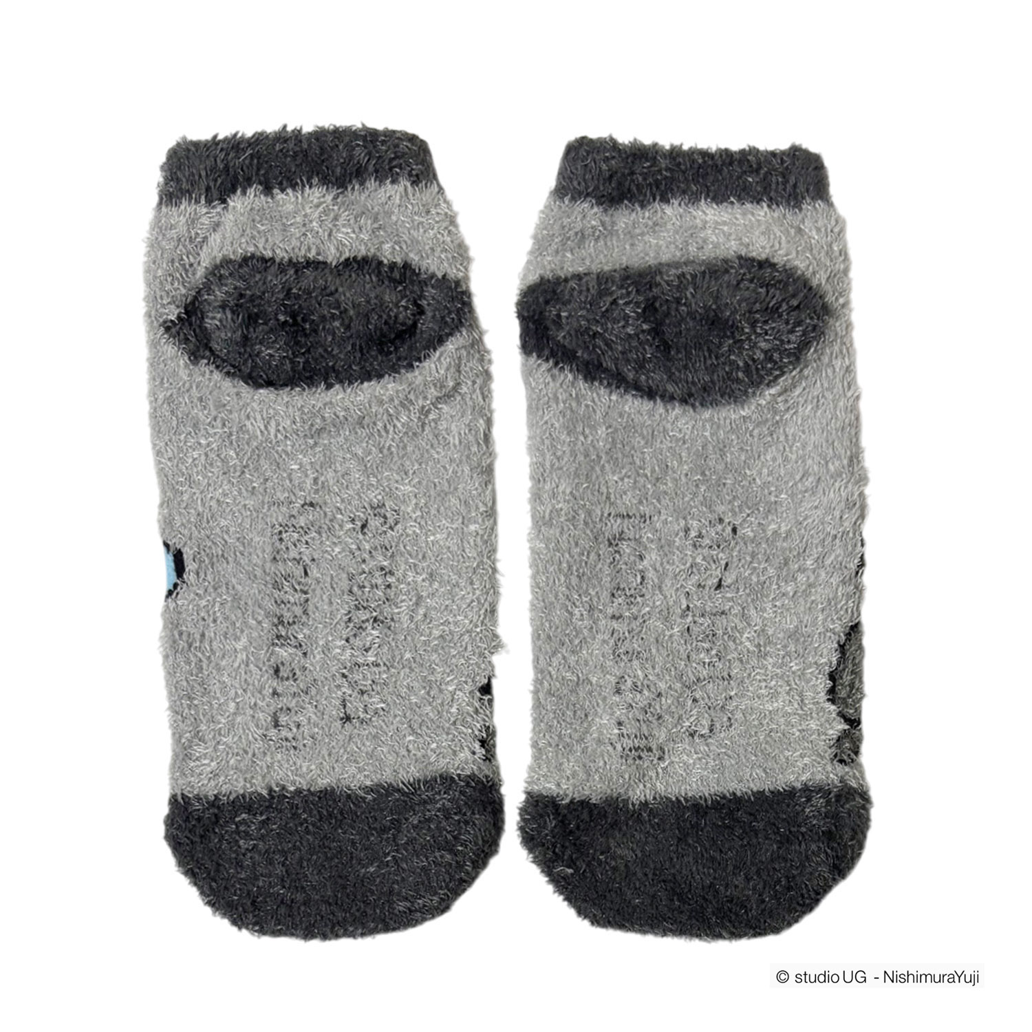 [公式] スタジオUG（にしむらゆうじ）もっこもこ靴下 わるめのねこ おやすみ GY