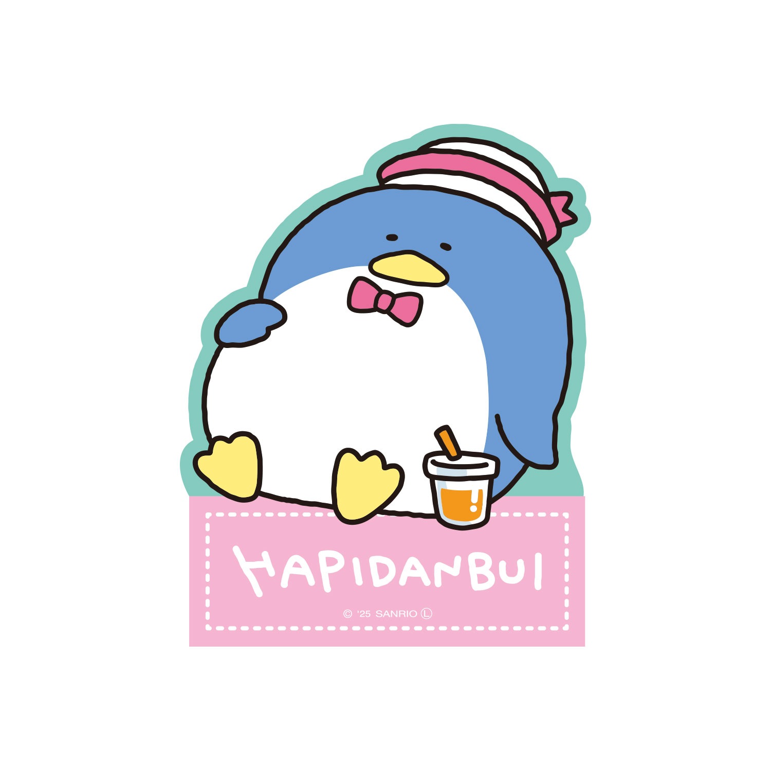 [公式]にしむらゆうじ×はぴだんぶい キャラクターステッカー リラックス タキシードサム　サンリオ