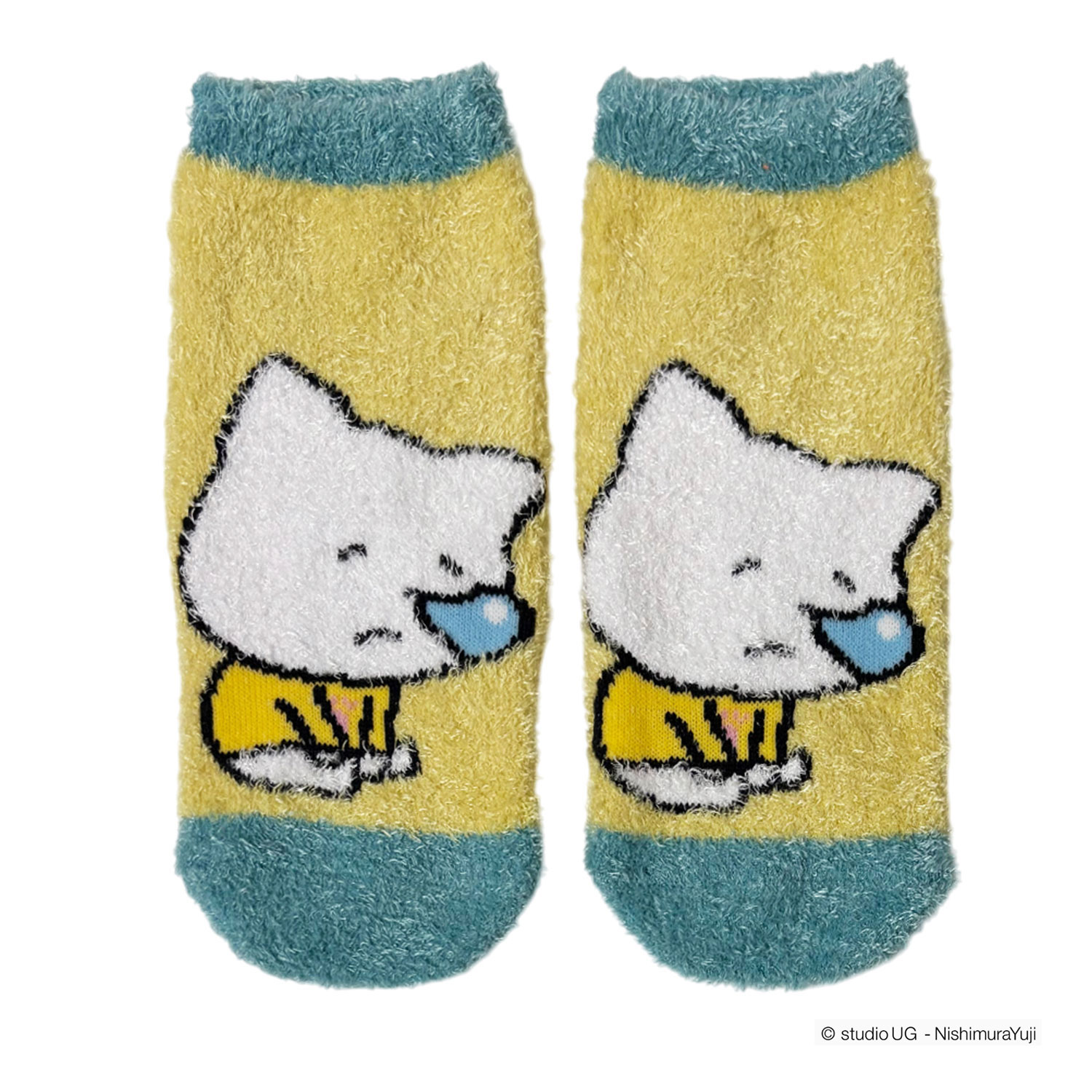 [公式] スタジオUG（にしむらゆうじ）もっこもこ靴下 さえないこねこ おやすみ YE