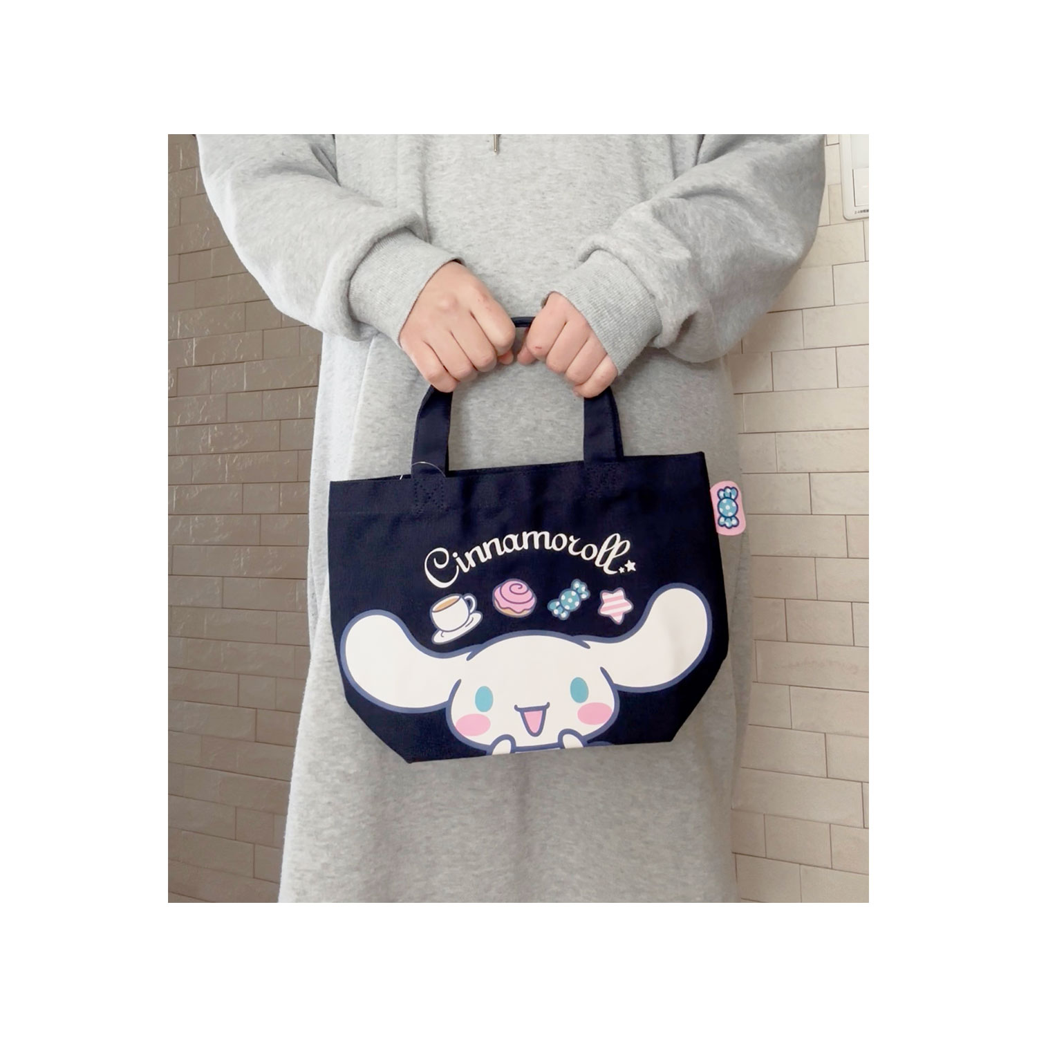 [公式] メーカー直営 サンリオキャラクターズ カラーマチ付きバッグ シナモロール アップ