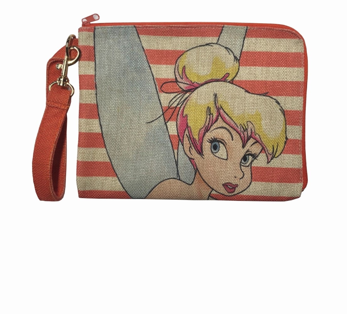 公式]ディズニー ビンテージ風ストラップ付ポーチ ティンカー