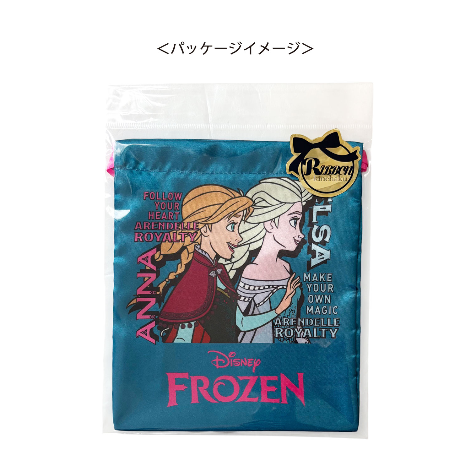 [公式] メーカー直営 ディズニー アナと雪の女王 リボン巾着 横顔