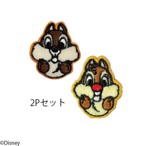 [公式] Disney ディズニー ２Pワッペン  チップ＆デール