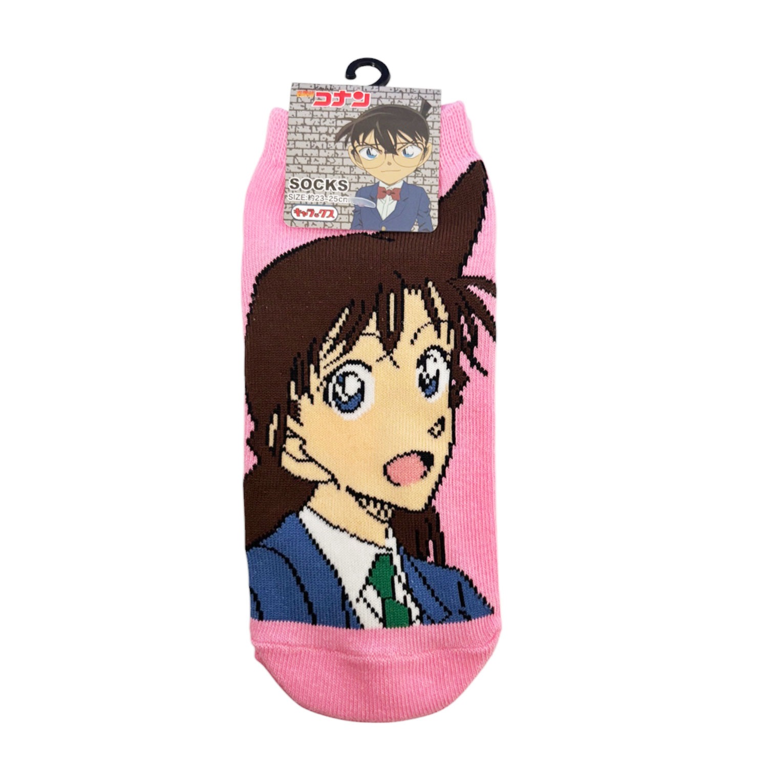 [公式] メーカー直営 名探偵コナン キャラックス（靴下）蘭 ピンク