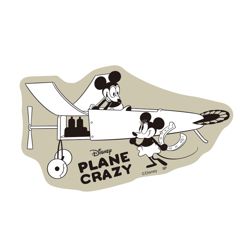 ディズニー キャラクターステッカー ミッキーマウス&ミニーマウス/プレーン・クレイジー
