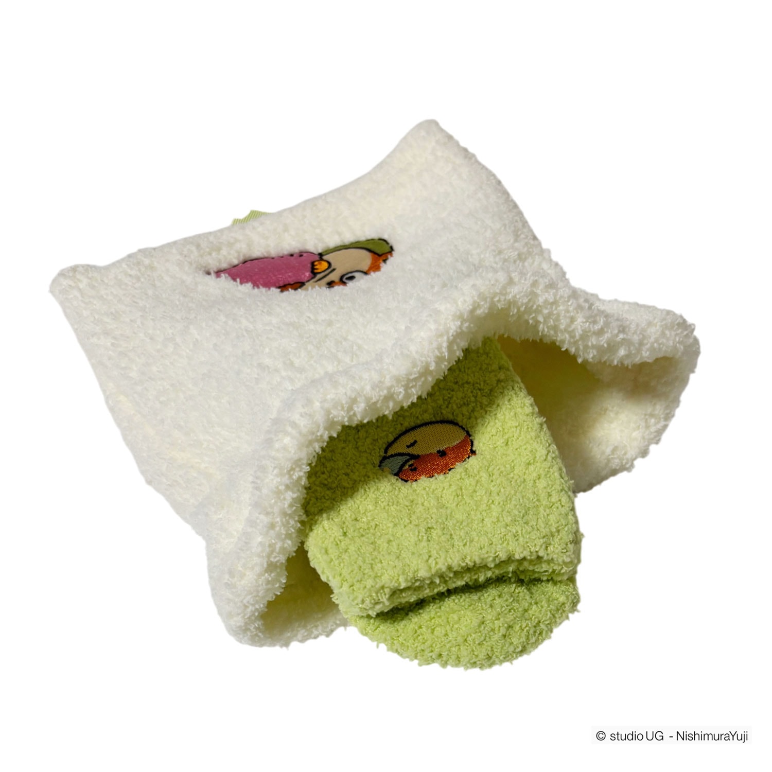 公式] スタジオUG（にしむらゆうじ）もこもこ靴下 in 巾着 こねずみ