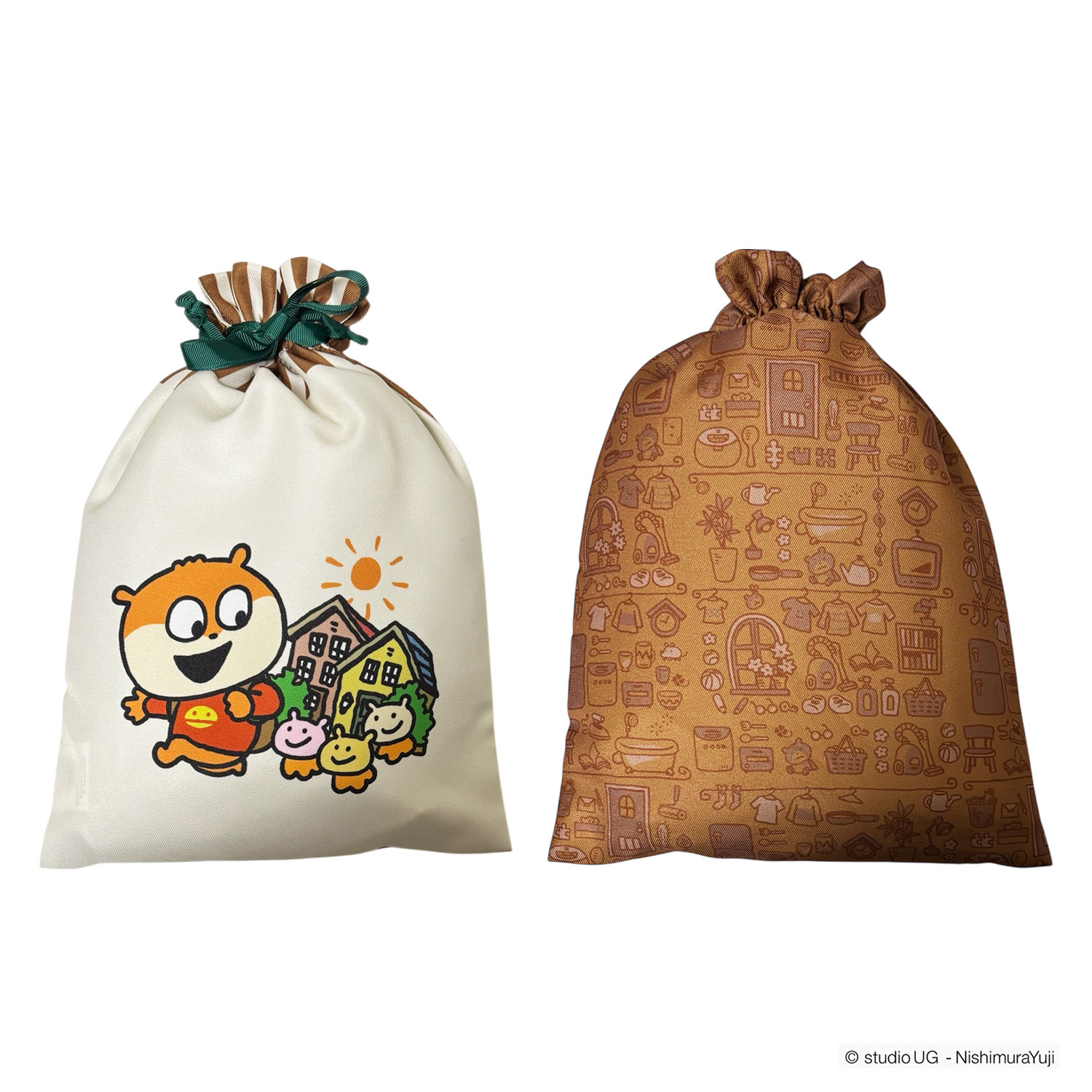 公式] スタジオUG（にしむらゆうじ）トラベル巾着L スタジオUG「こ