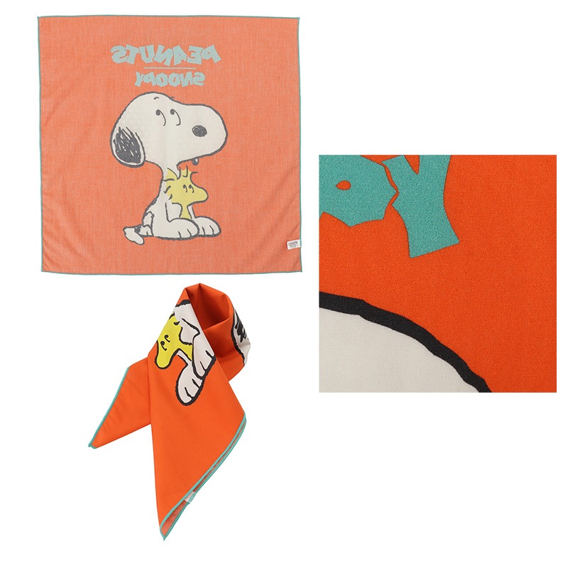 NOSTALGICA/PEANUTS スヌーピー バンダナ オレンジ