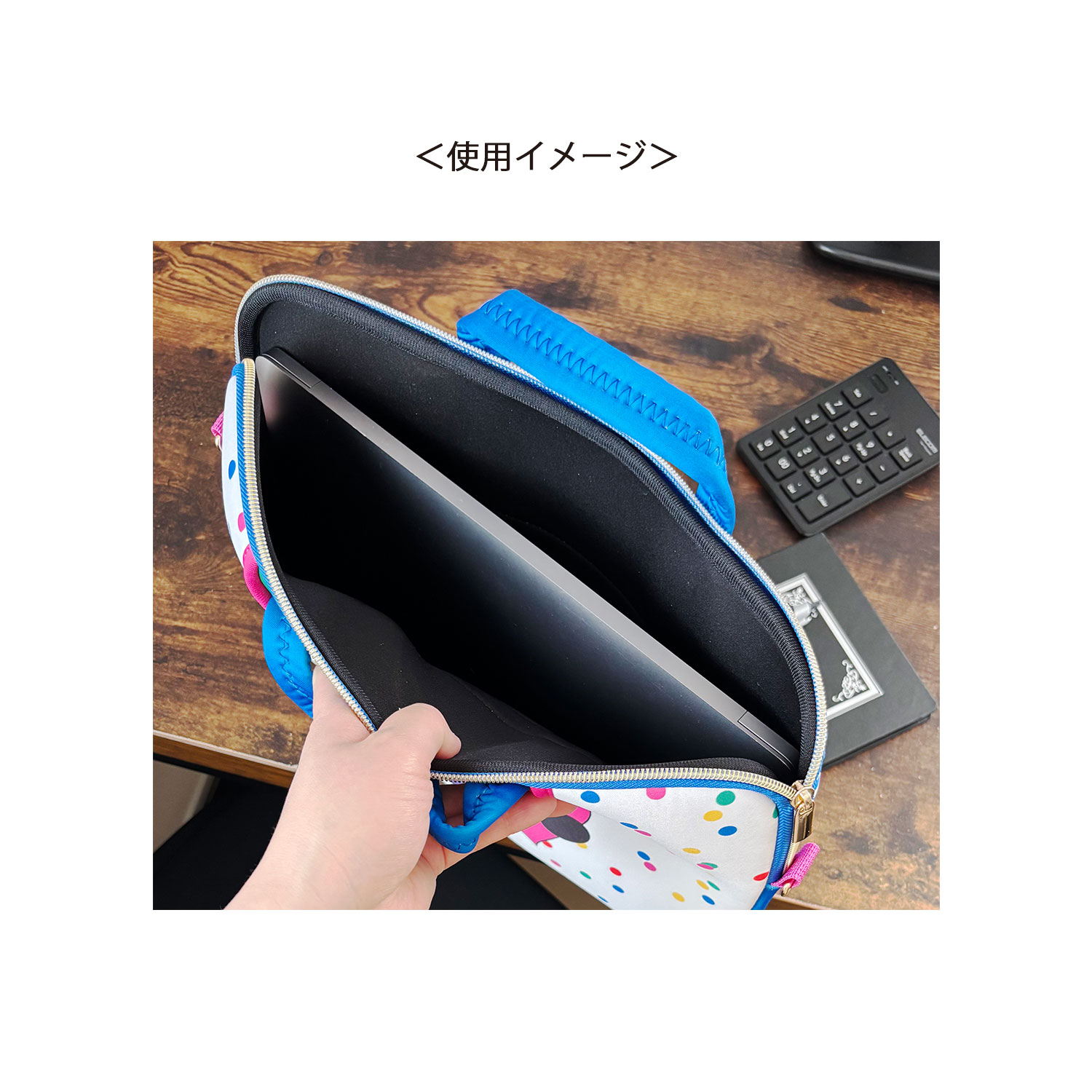 [公式] ディズニー ノスタルジカ ドキュメントバッグ ミッキー＆ミニー
