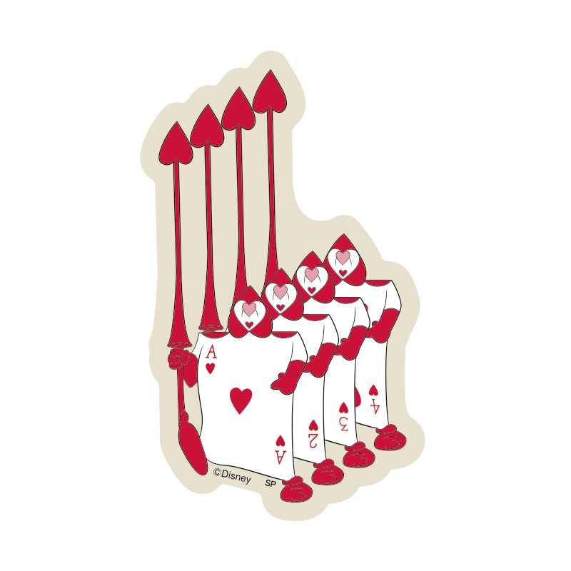 ディズニー キャラクターステッカー トランプ兵/ハート