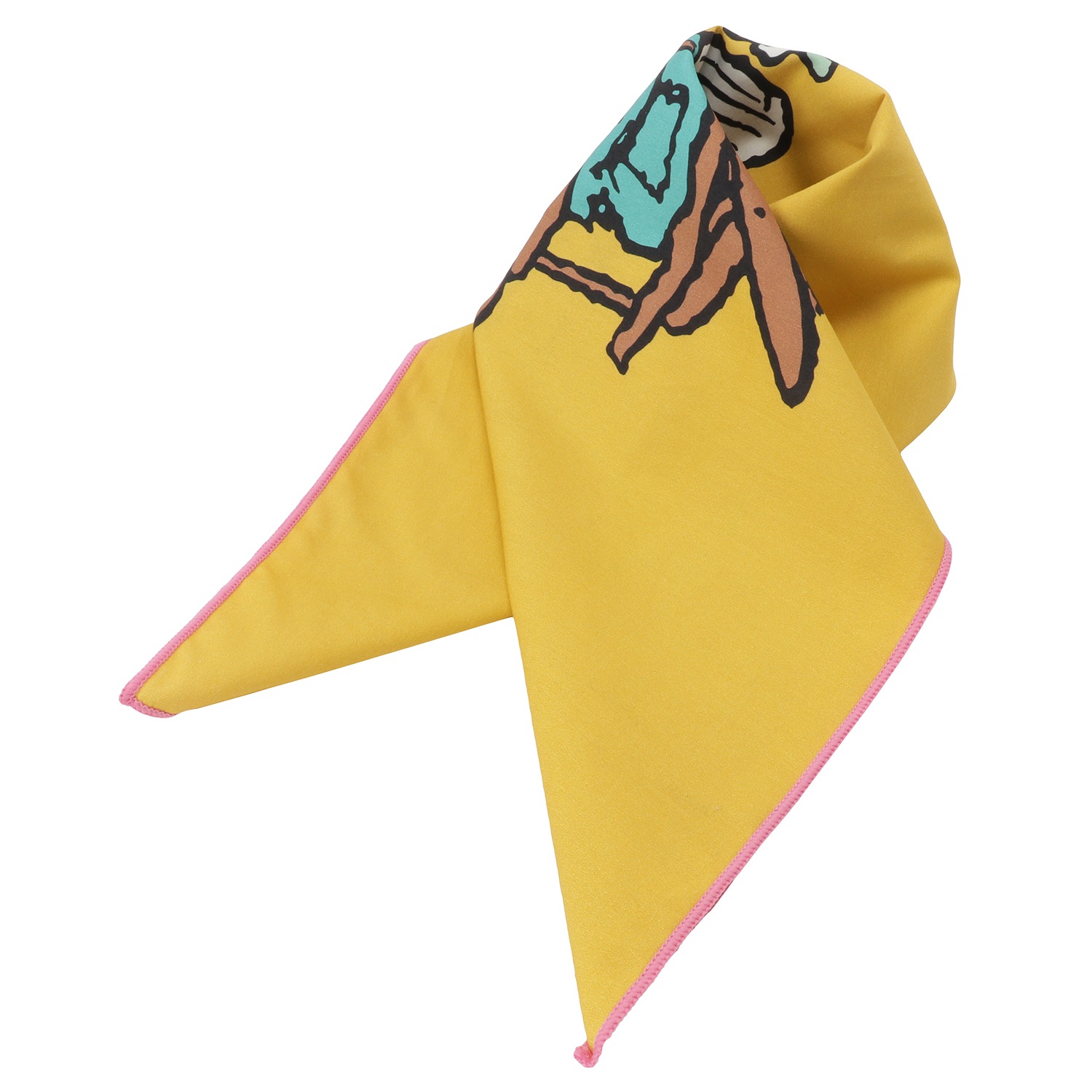 [公式] NOSTALGICA/PEANUTS スヌーピー バンダナ イエロー