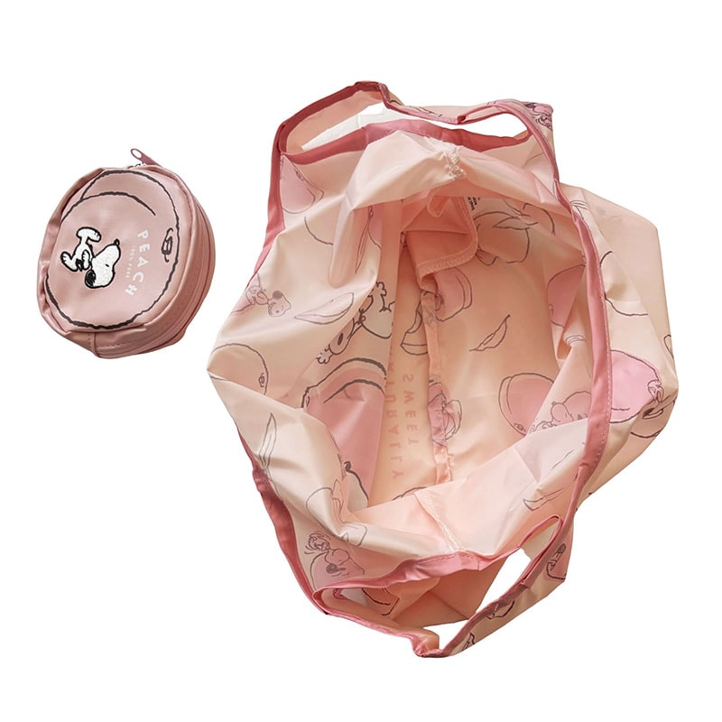 PEANUTS スヌーピー ショッピングバッグ ピーチ | キャラクター