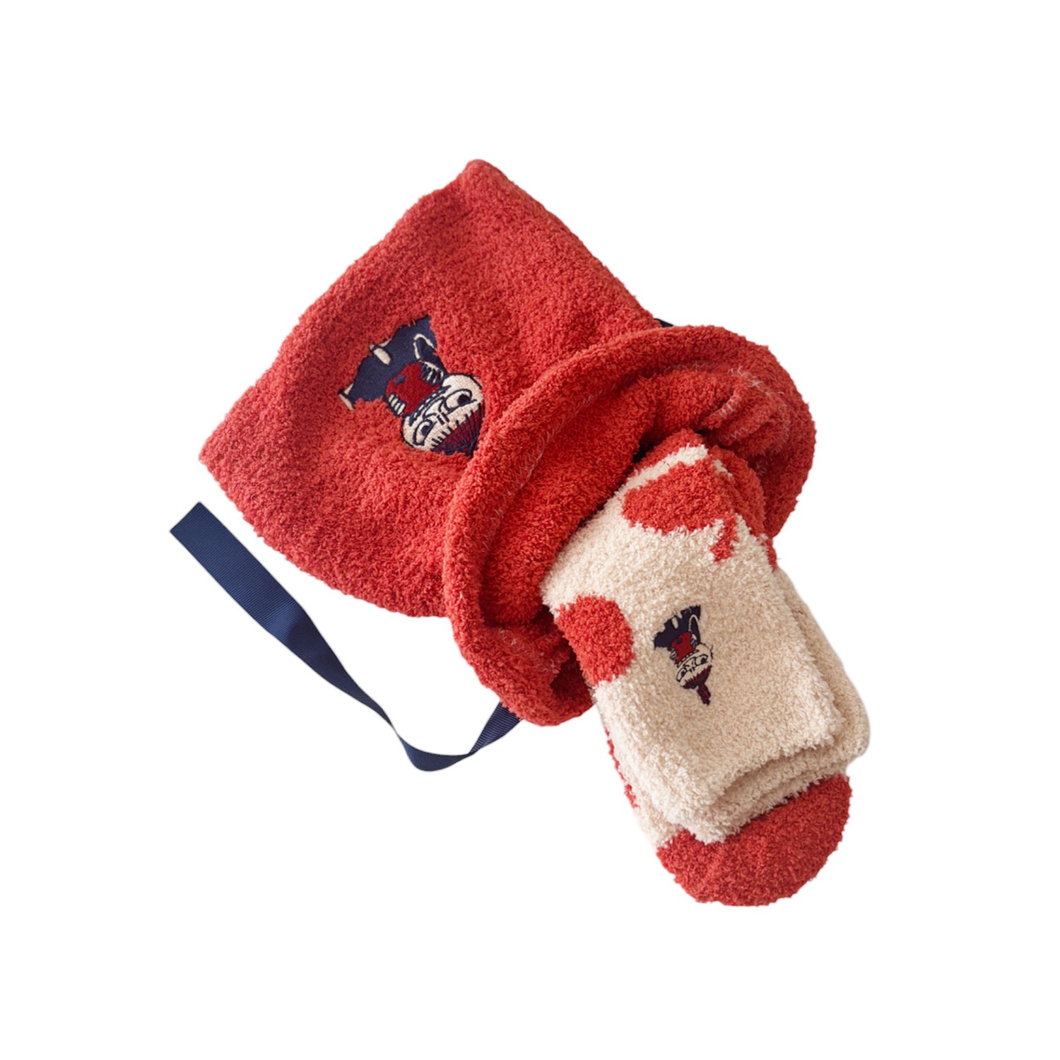 [公式] メーカー直営 ムーミン もこもこ靴下 in 巾着 リトルミイ りんご