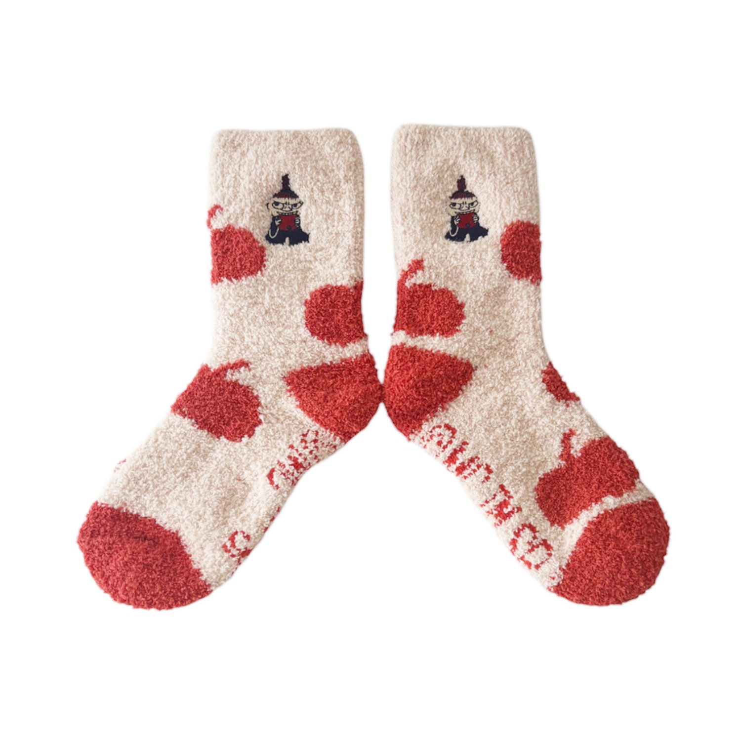 [公式] メーカー直営 ムーミン もこもこ靴下 in 巾着 リトルミイ りんご