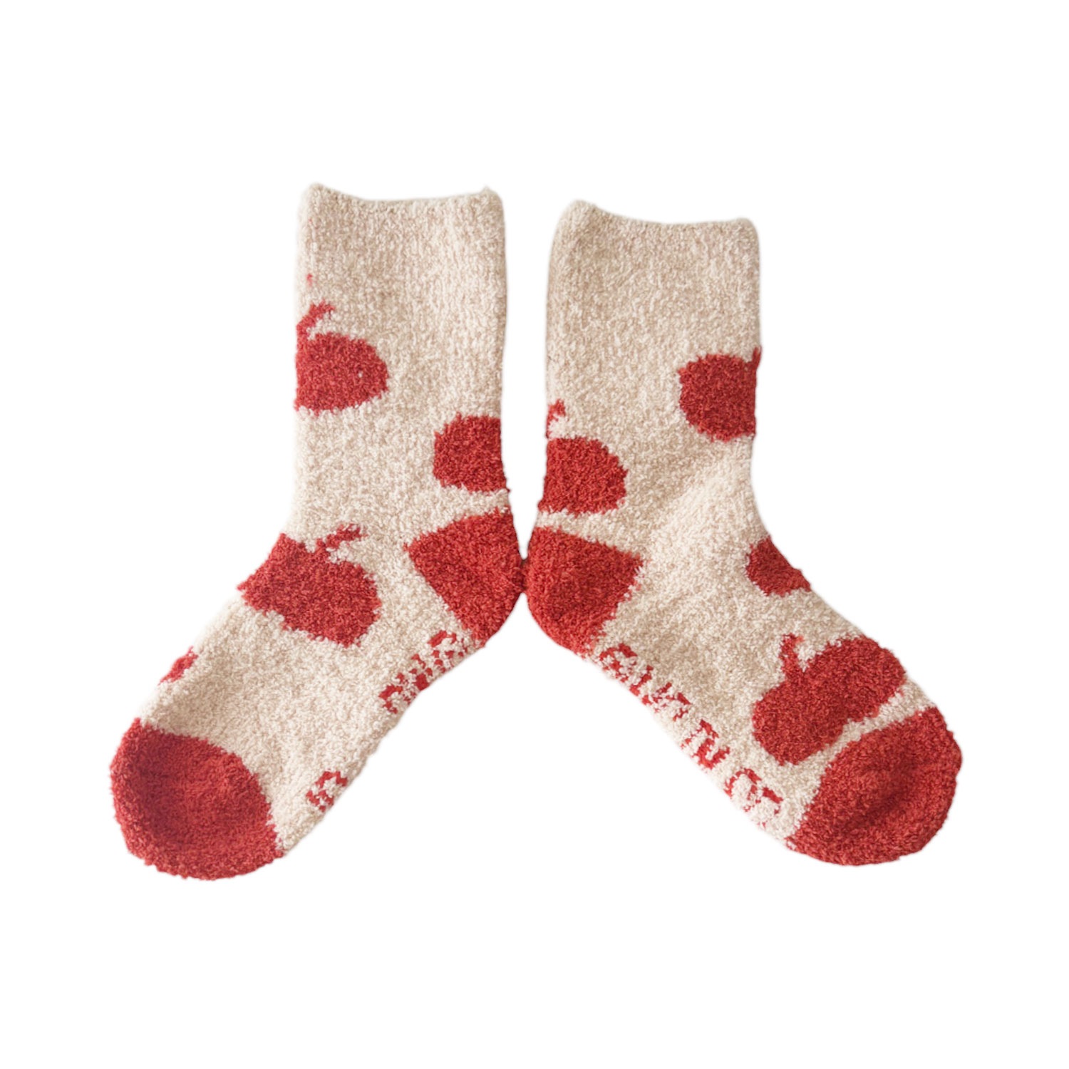 [公式] メーカー直営 ムーミン もこもこ靴下 in 巾着 リトルミイ りんご