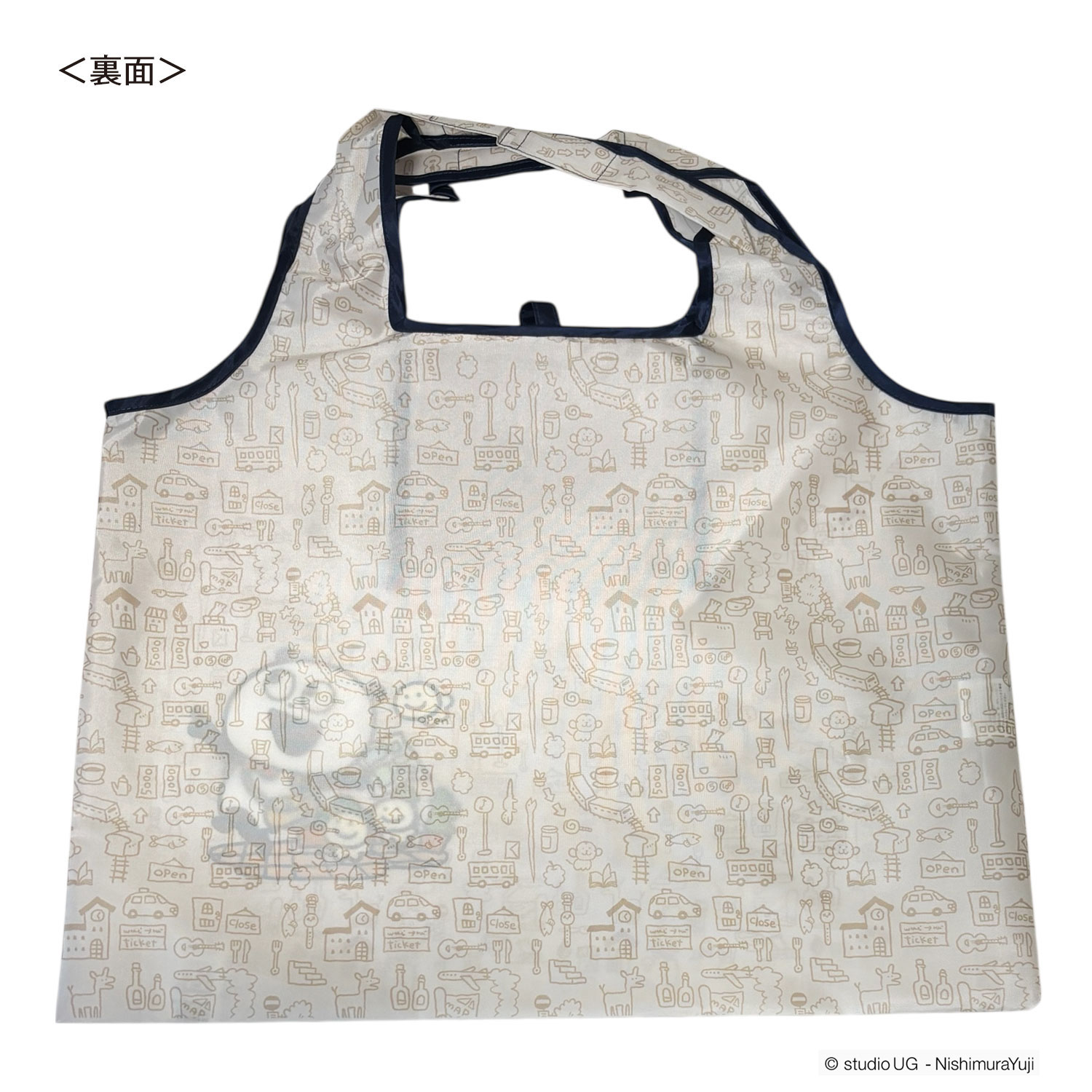[公式] スタジオUG（にしむらゆうじ）ショッピングバッグ 「旅するごきげんぱんだ」