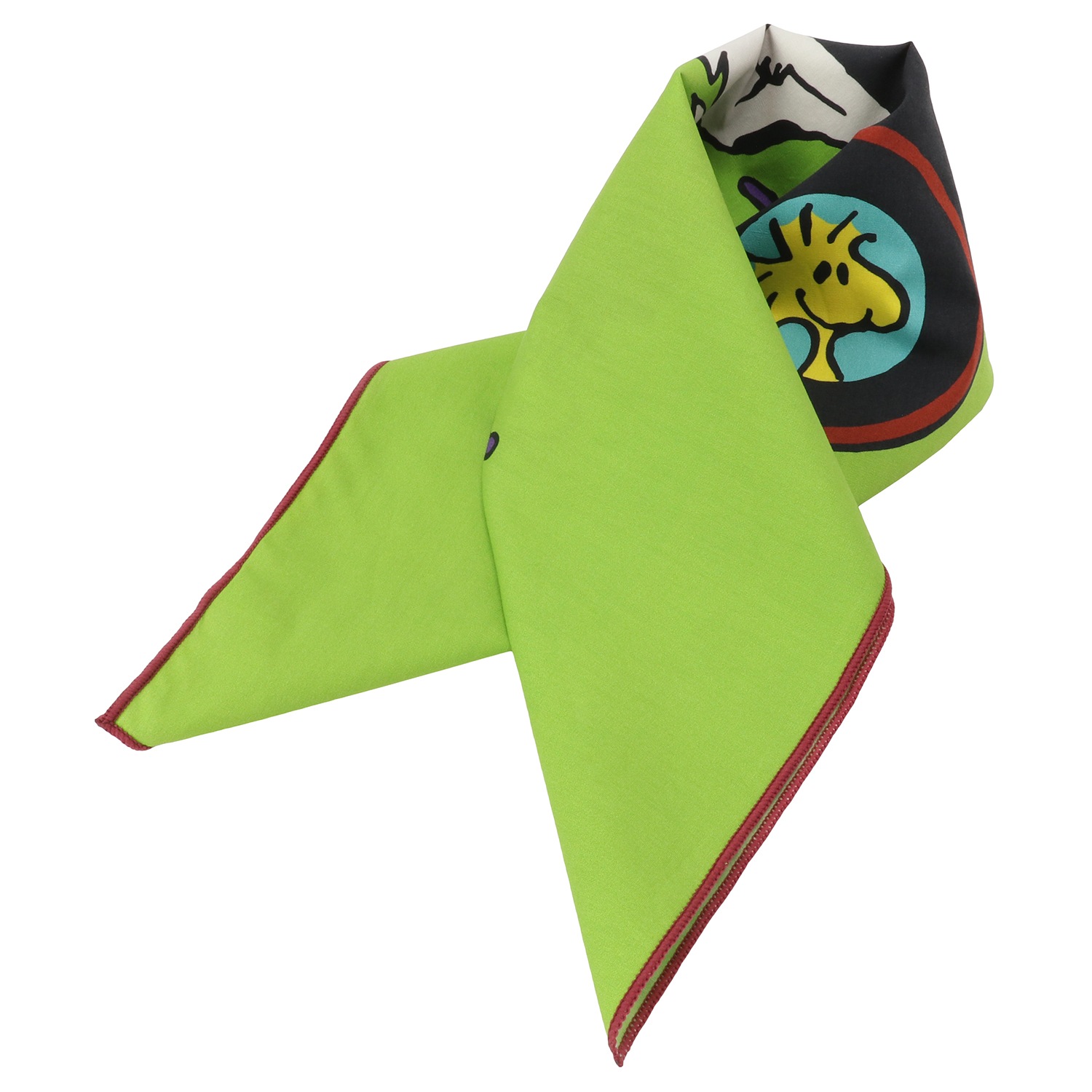 [公式] NOSTALGICA/PEANUTS スヌーピー バンダナ ／ライトグリーン