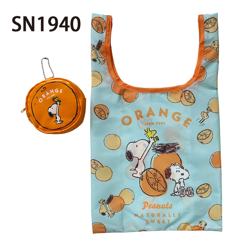 PEANUTS スヌーピー ショッピングバッグ オレンジ | キャラクター
