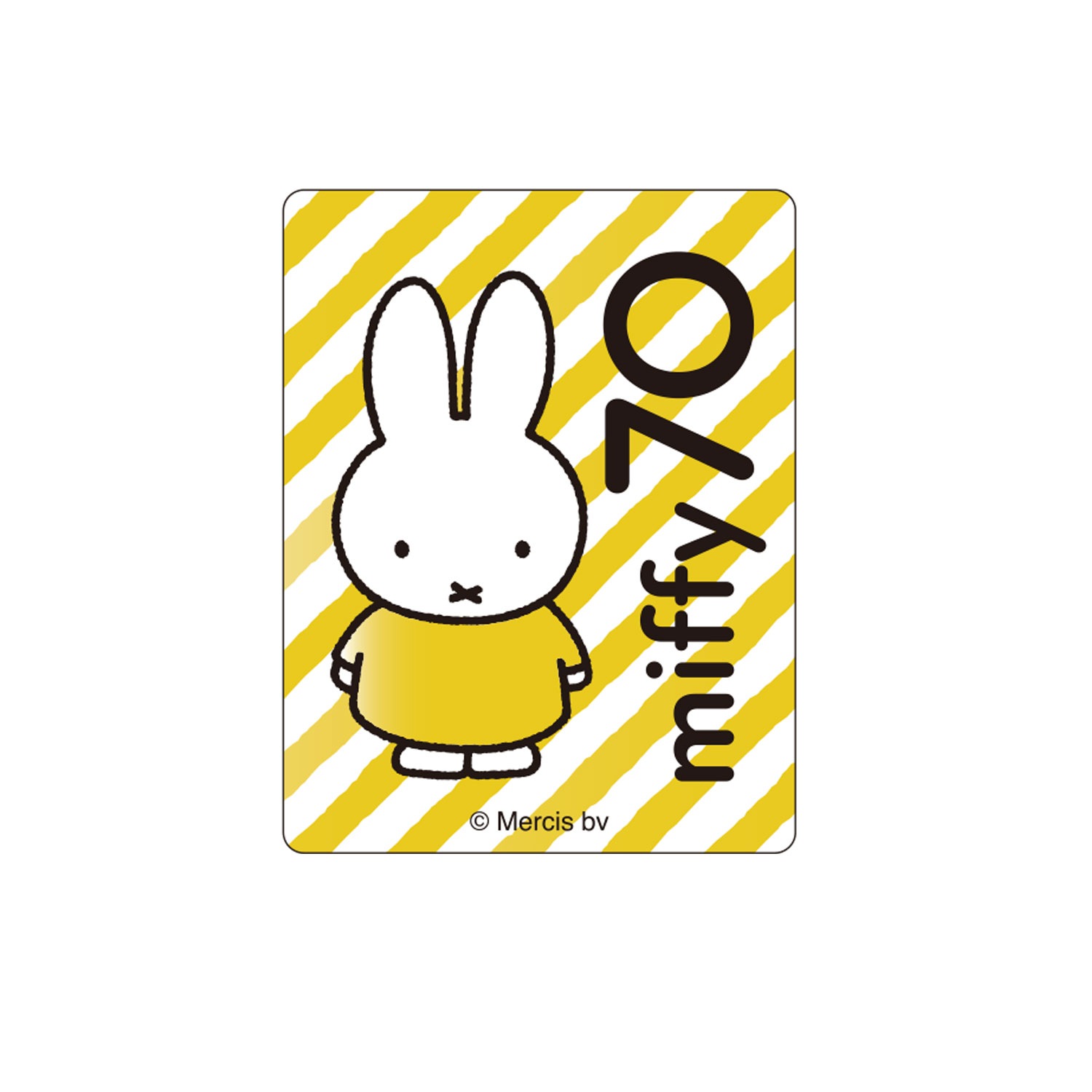 [公式] ディック・ブルーナ ミッフィー 誕生70周年記念 キャラクターステッカー ストライプ miffy70