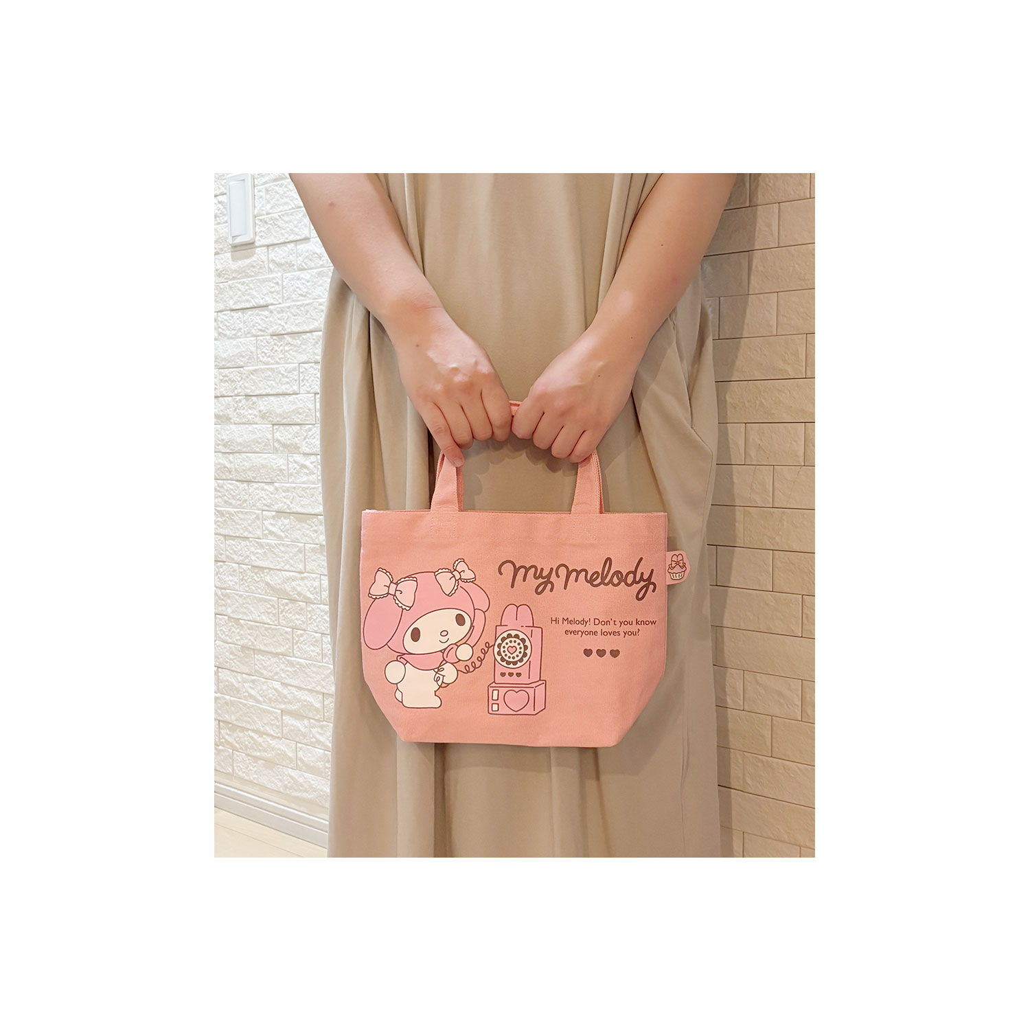 [公式] メーカー直営 サンリオキャラクターズ カラーマチ付きバッグ マイメロディ 電話