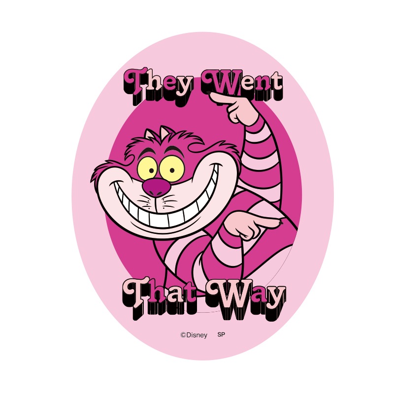 ディズニー キャラクターステッカー チェシャ猫/指さし
