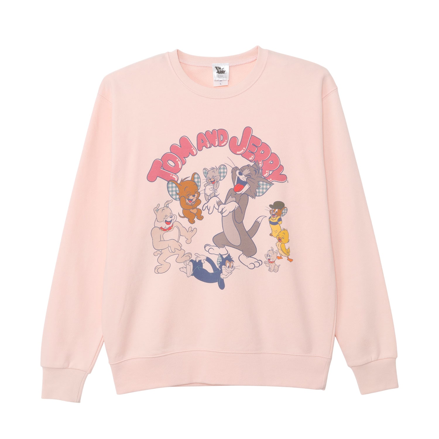 公式] トムとジェリー クルーネックスウェット ともだちスマイル L