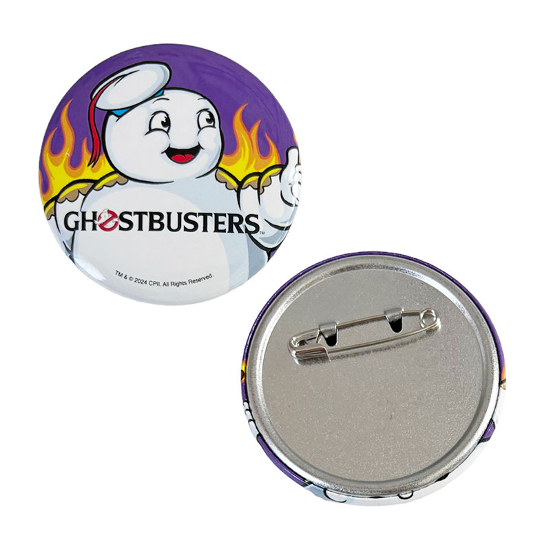 ゴーストバスターズ 缶バッジ 炎
