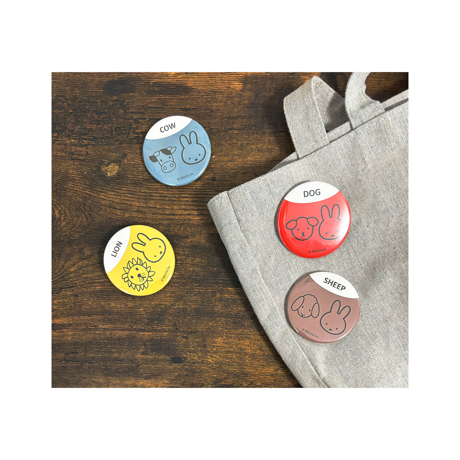 MIFFY & ANIMALS 缶バッジ DOG | キャラクター▷,ミッフィー