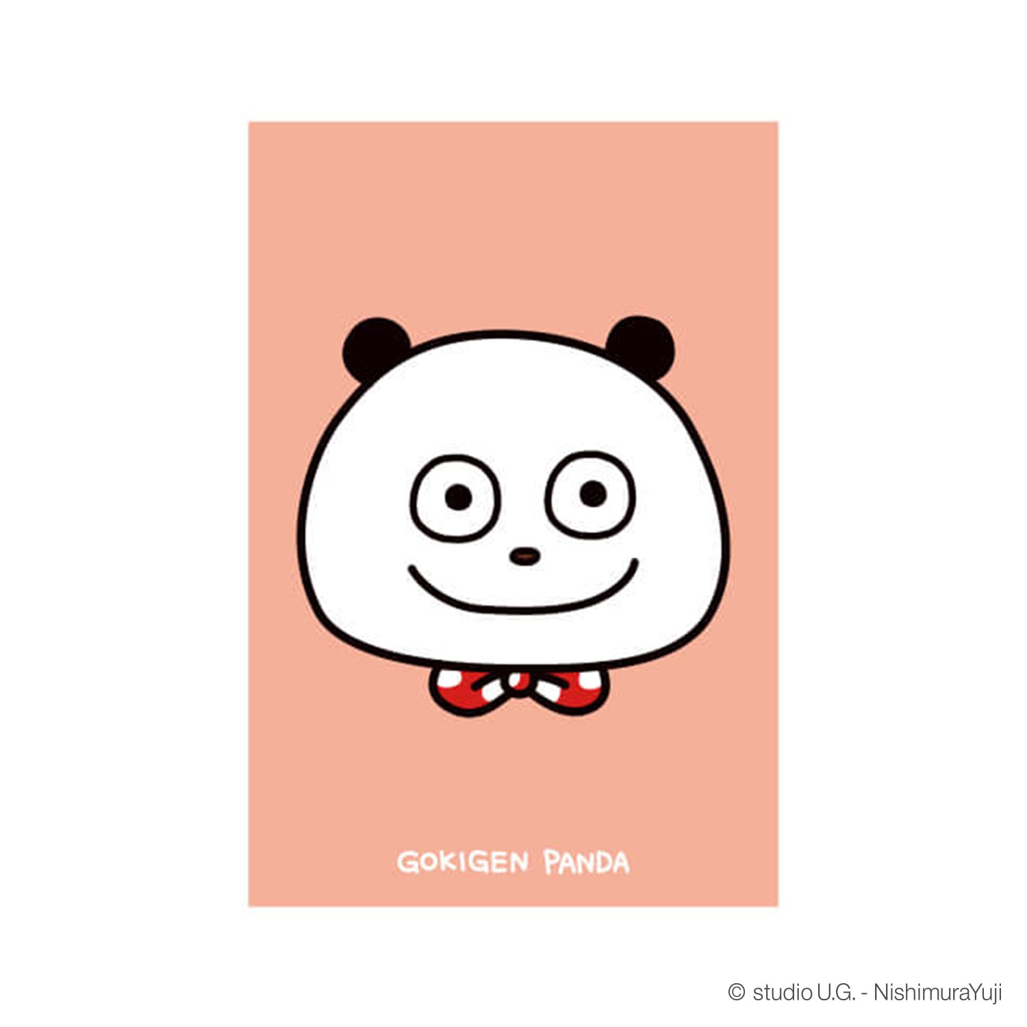 [公式]  スタジオUG （にしむらゆうじ） キャラポ ポストカード　ごきげんぱんだ（フェイス）