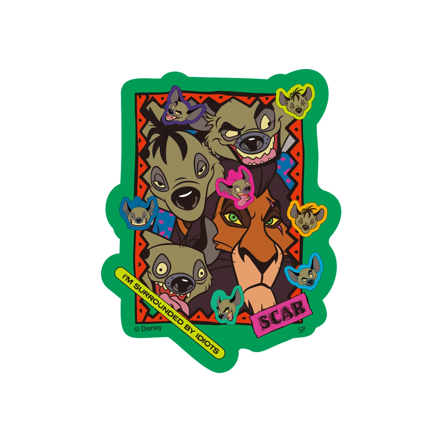 [公式] Disney NOSTALGICA 80Type Line Up Stickers スカー Green