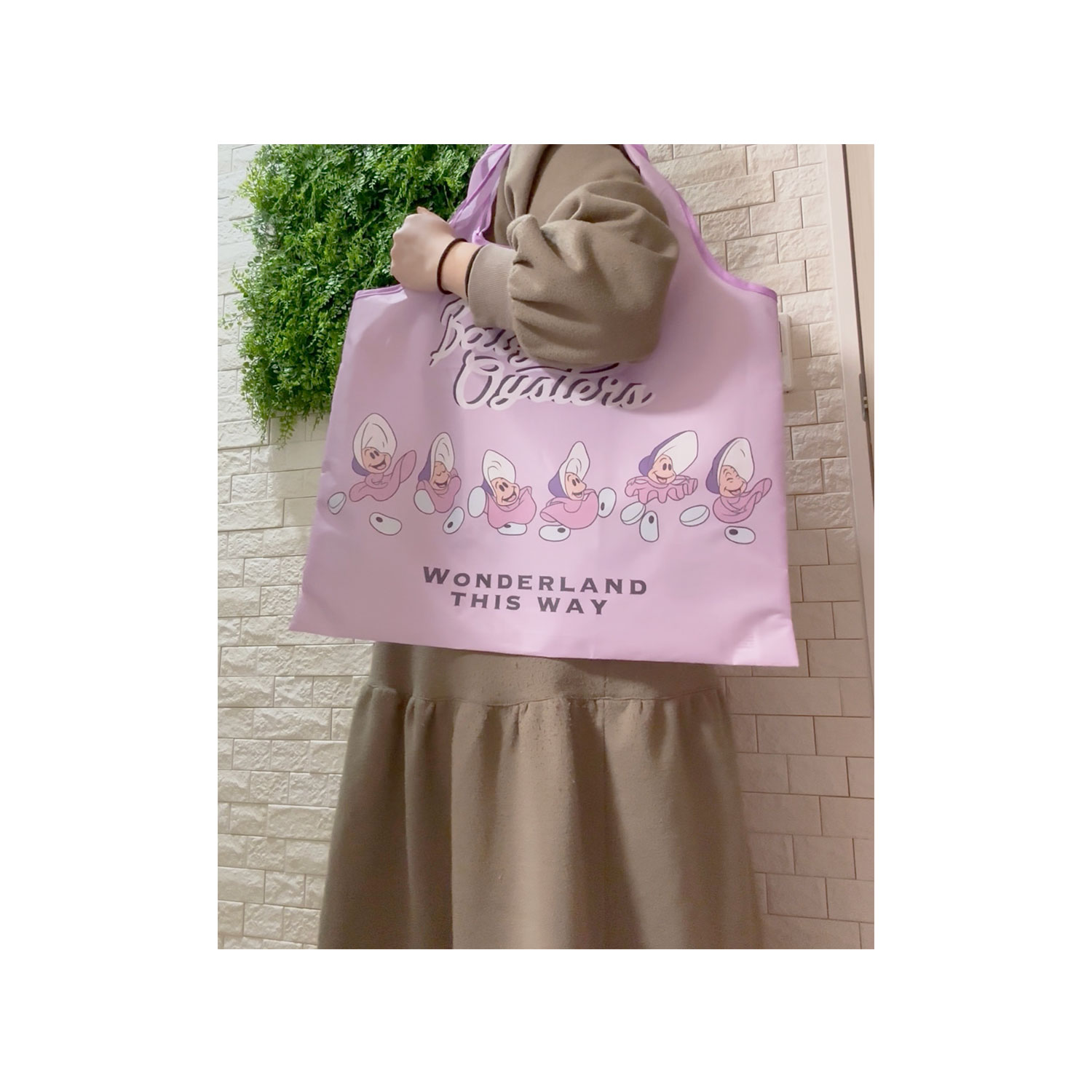 [公式] メーカー直営 ディズニー くるくるショッピングバッグ  ふしぎの国のアリス みんな整列