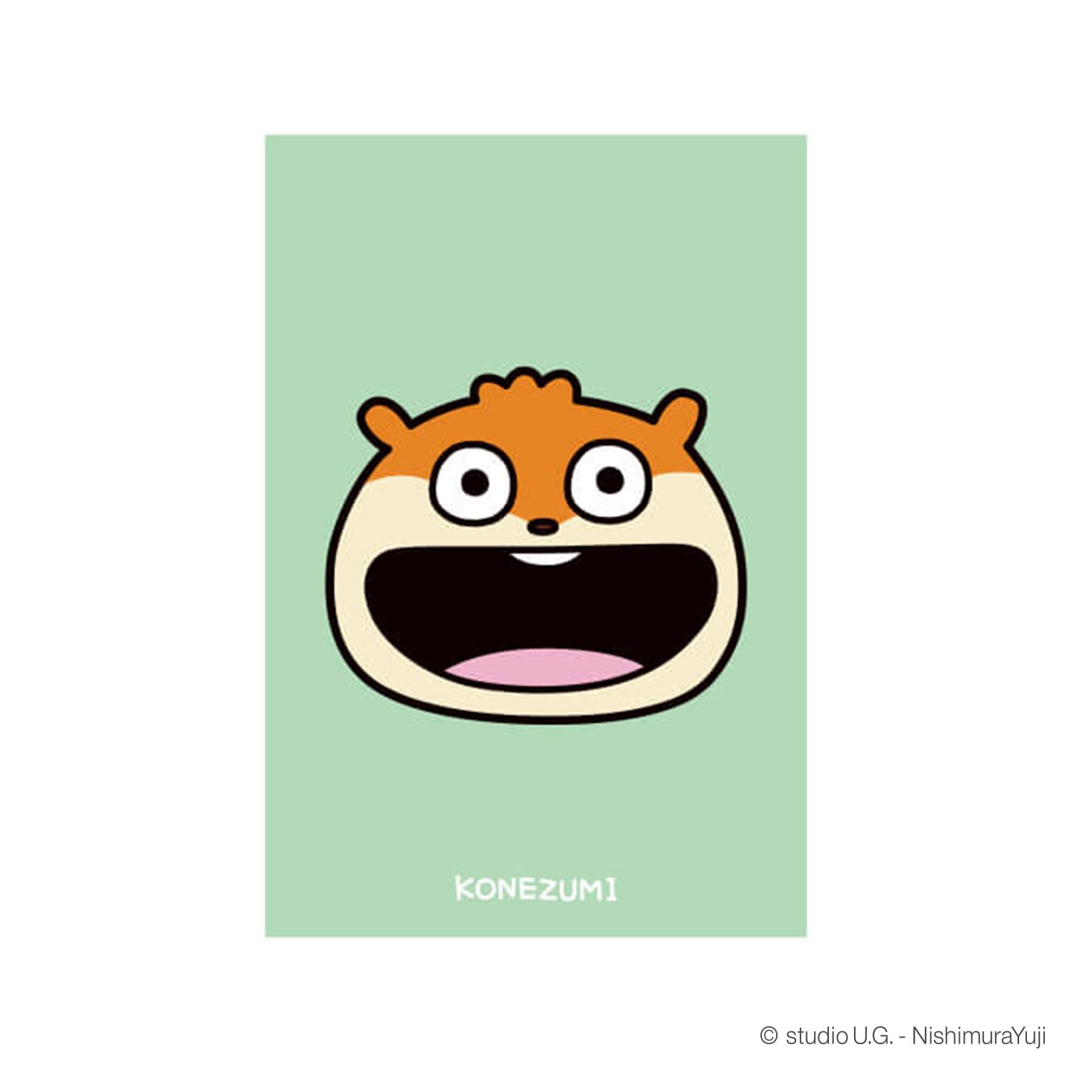 [公式]  スタジオUG （にしむらゆうじ） キャラポ ポストカード　こねずみ（フェイス）