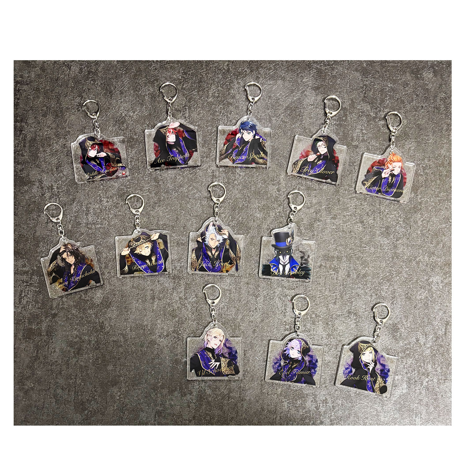 ［J2］ツイステ アクリルキーホルダー 式典服 7種77個セット おまけ付き J2］ツイステ アクリルキーホルダー 式典服 7種77個セット おまけ付き