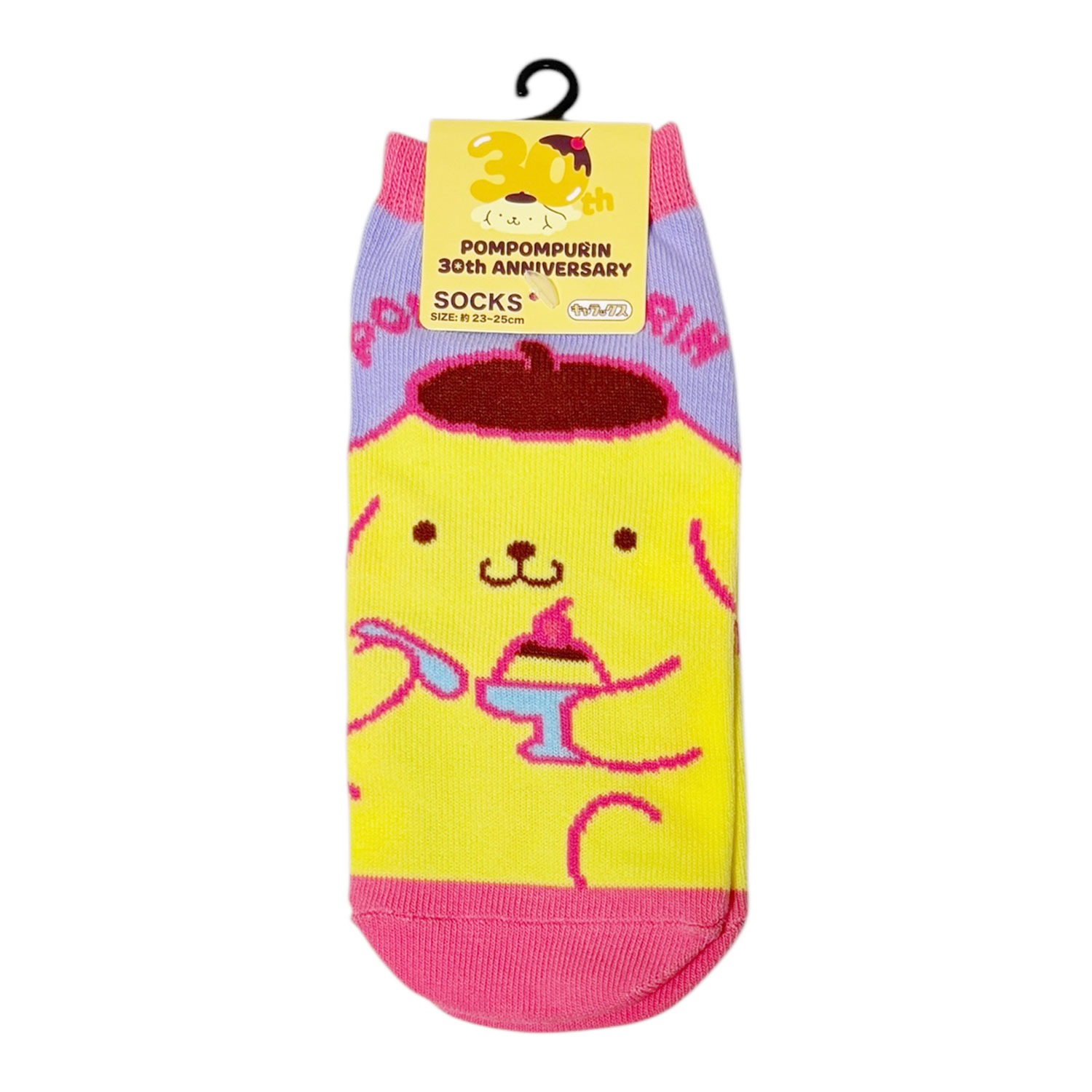 [公式] メーカー直営 サンリオキャラクターズ キャラックス（レディース靴下）ポムポムプリン 30th プリン