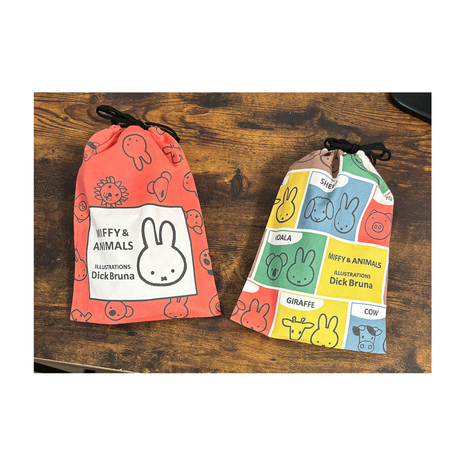 MIFFY & ANIMALS 巾着 総柄 | キャラクター▷,ミッフィー（ディック