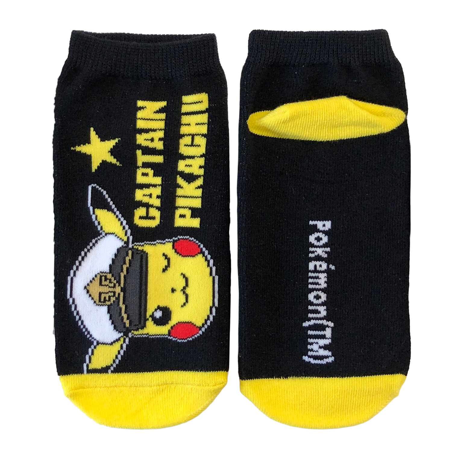 [公式] メーカー直営 ポケットモンスター キャラックス（ジュニア靴下）キャプテンピカチュウ フェイス　アニメ　ポケモン