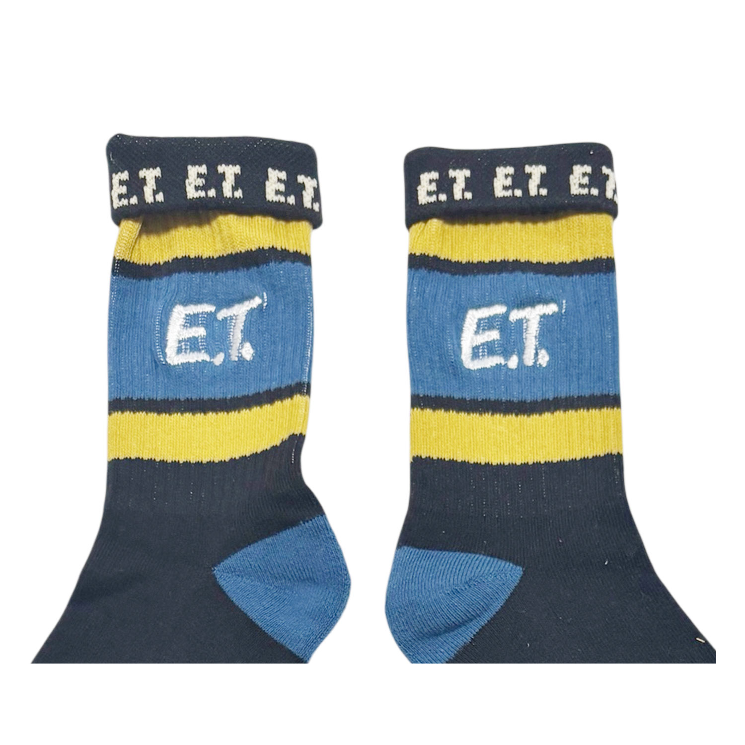 [公式] メーカー直営 E.T. カラフルラインソックス ロゴ ブラック