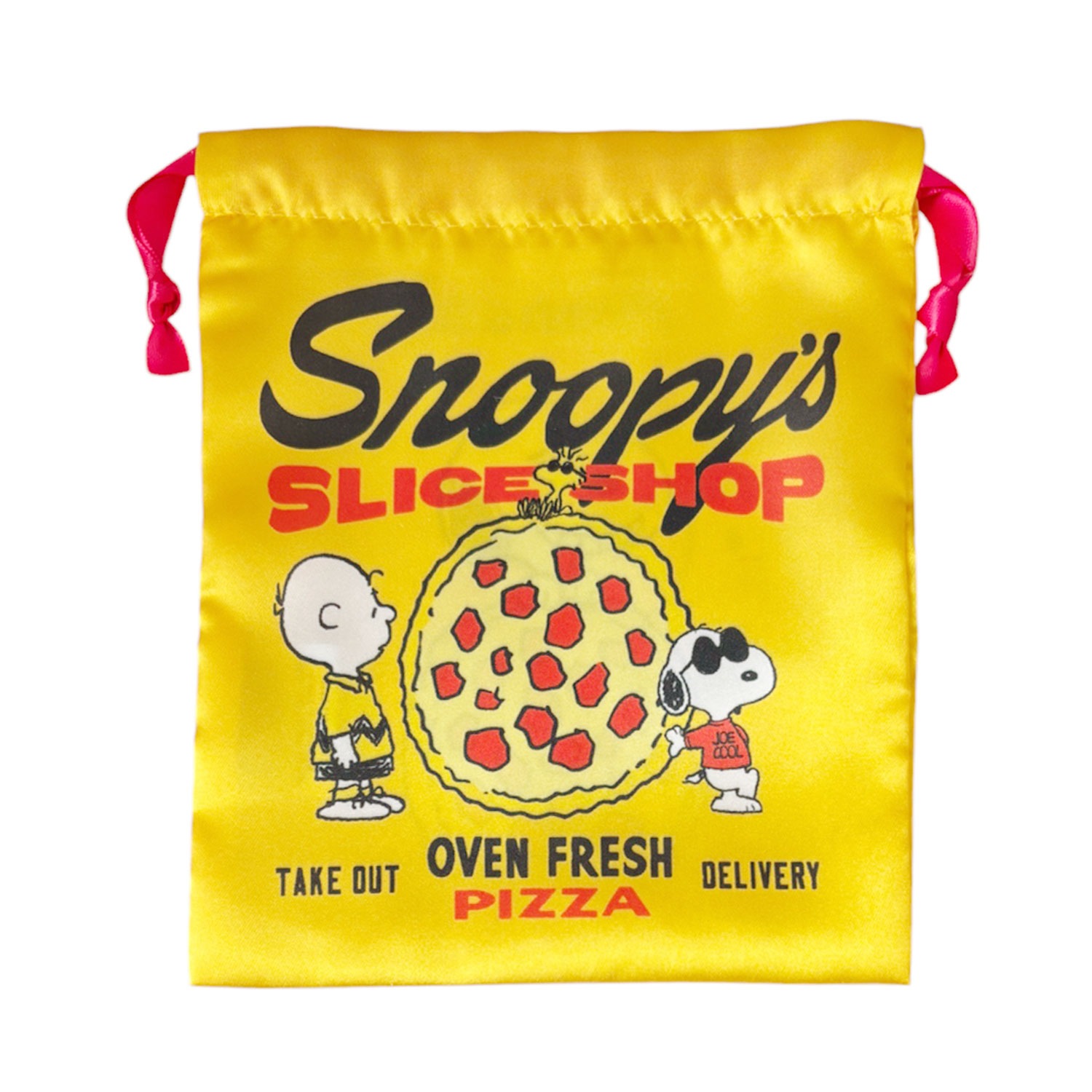[公式] メーカー直営 PEANUTS スヌーピー リボン巾着 ピザ
