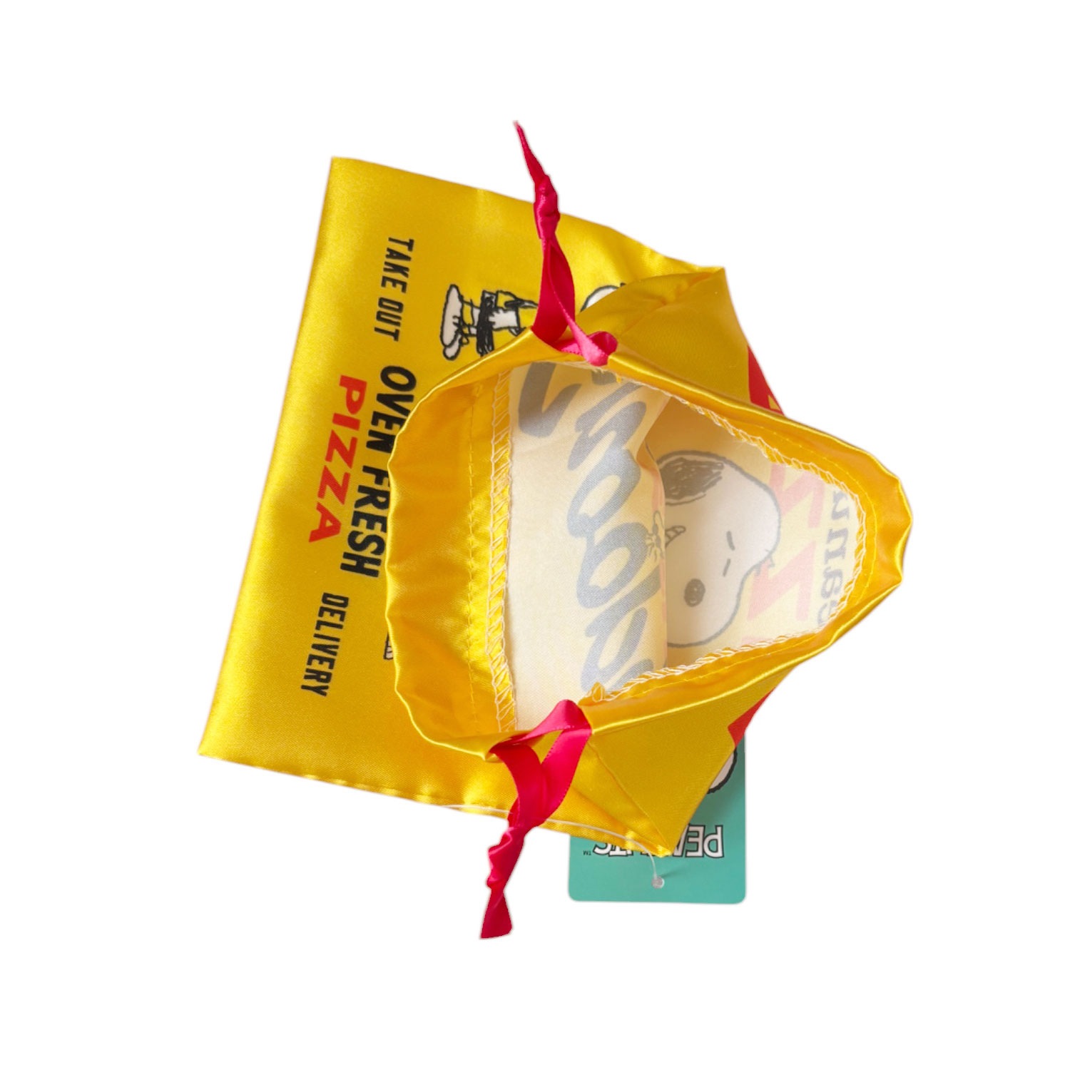 [公式] メーカー直営 PEANUTS スヌーピー リボン巾着 ピザ