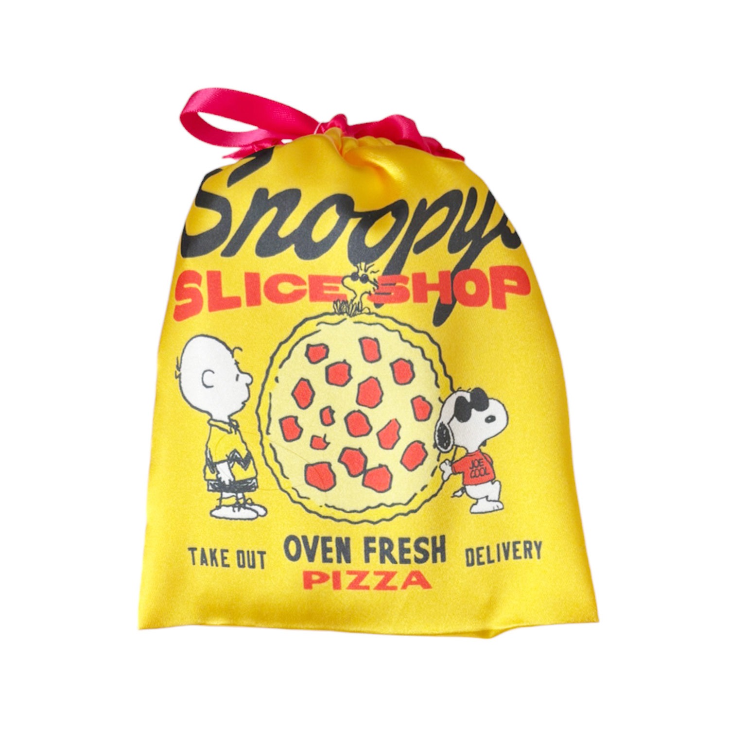 [公式] メーカー直営 PEANUTS スヌーピー リボン巾着 ピザ