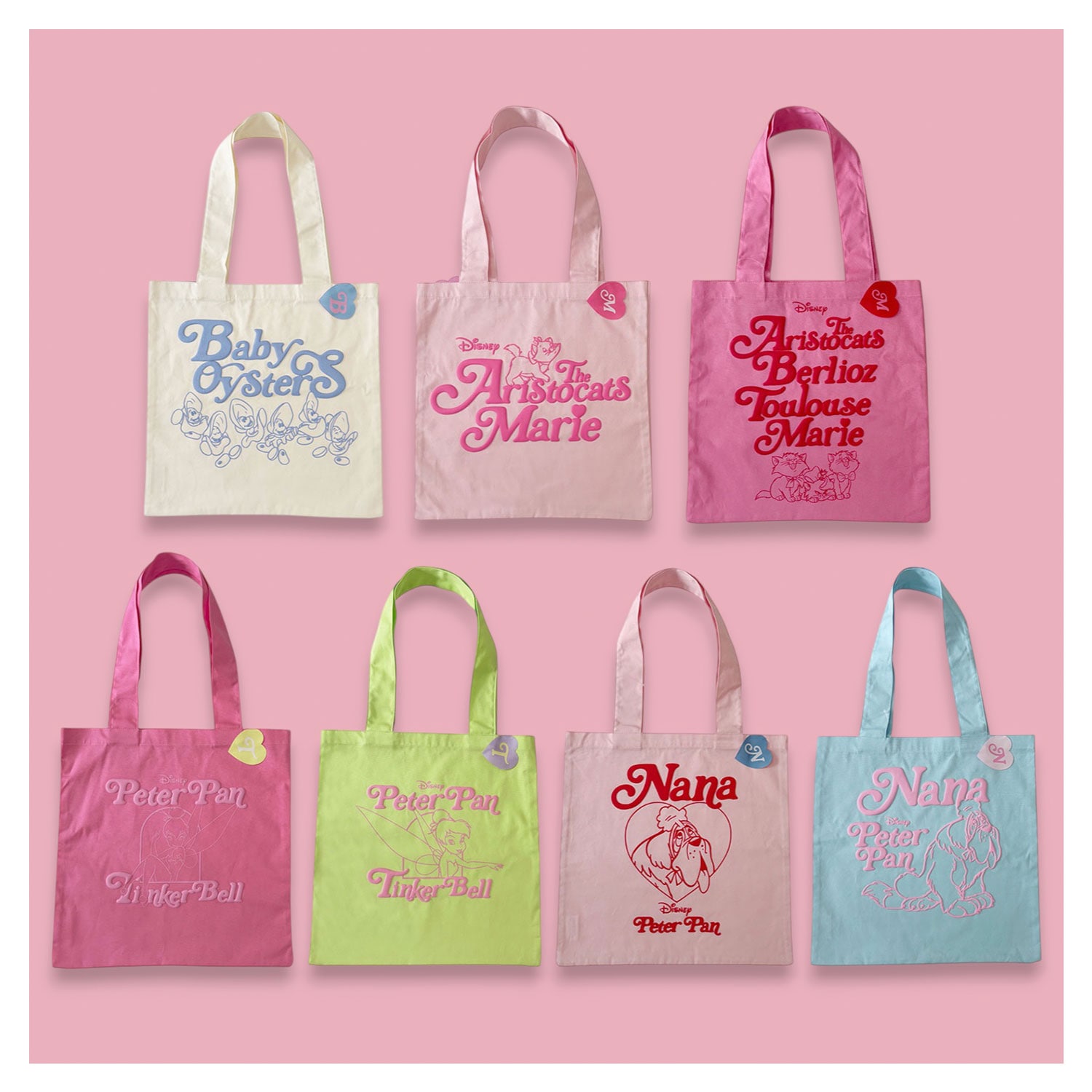 [公式] メーカー直営 ディズニー ノスタルジカ プクトートバッグ おしゃれキャット ピンク×レッド