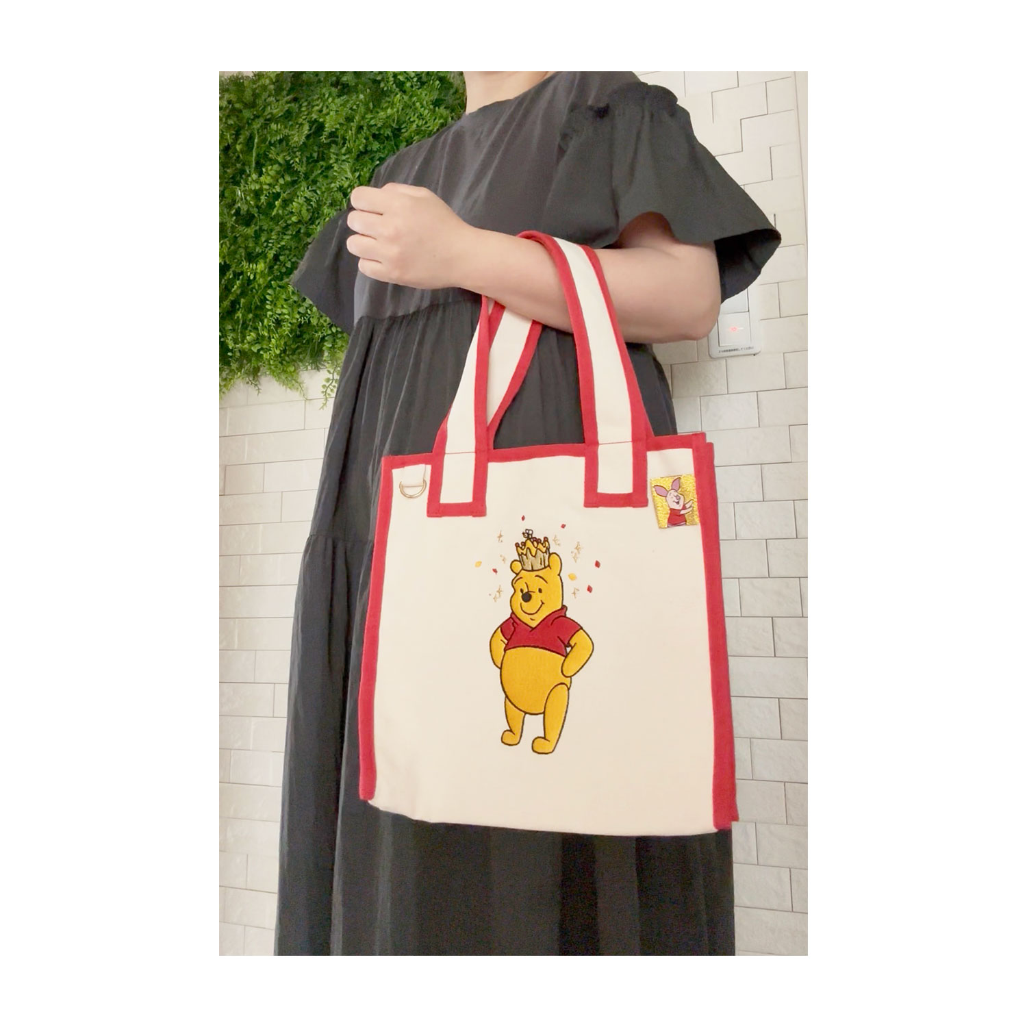 ★新作★スーちゃん＆お友達＆くま★トートバッグ　ハンドメイド　レッド系 ☆新作☆スーちゃん＆お友達＆くま☆トートバッグ ハンドメイド レッド