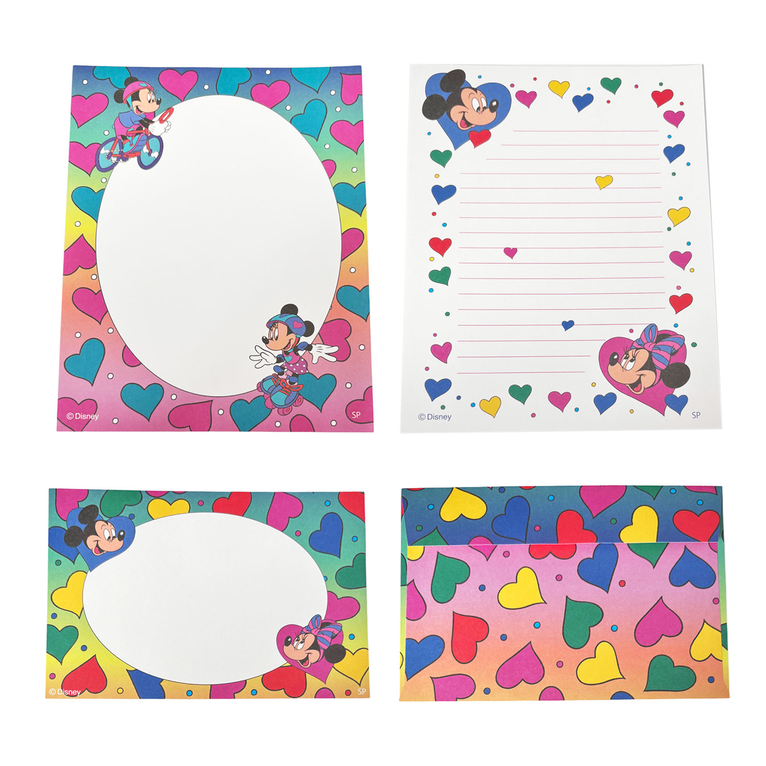 [公式] ディズニー ノスタルジカ ミッキー＆ミニー　レターセット カラフル