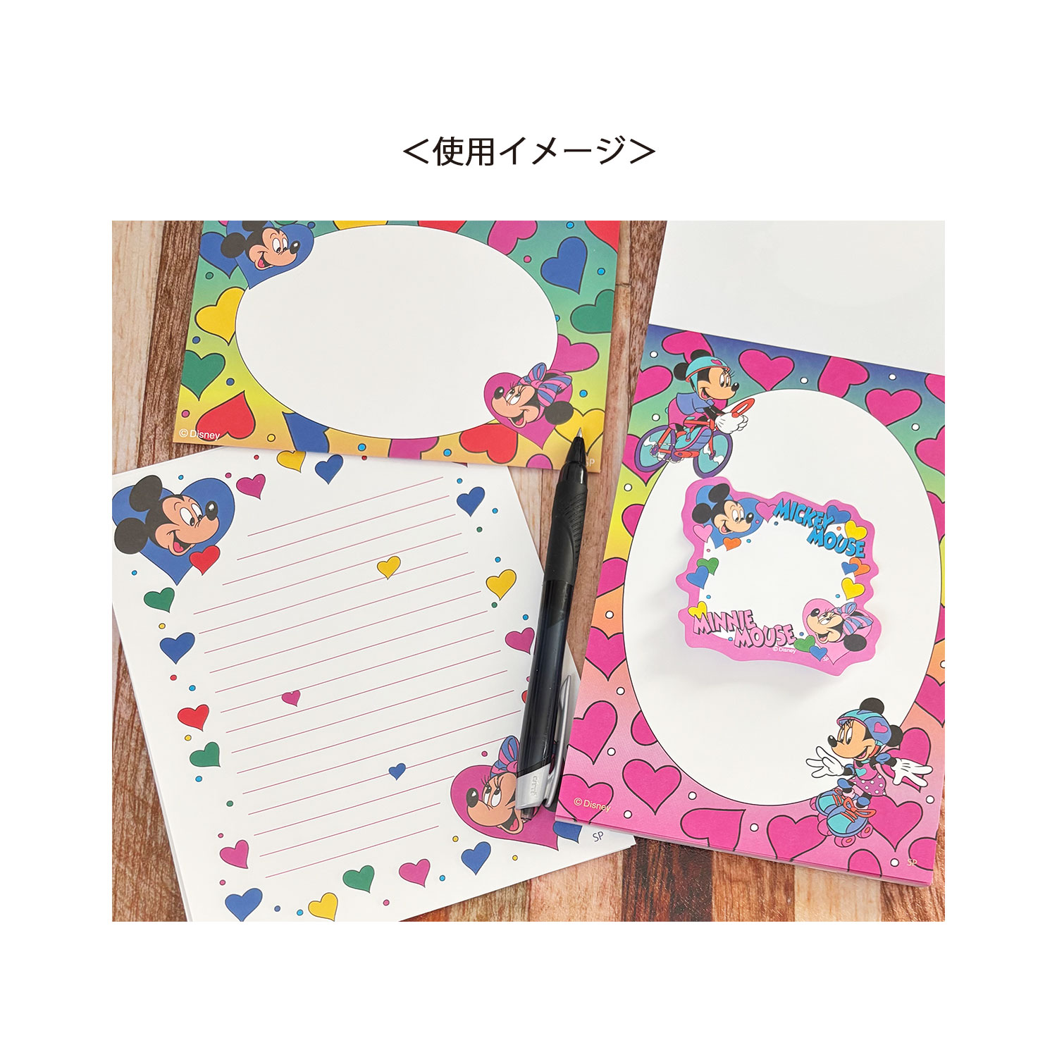 [公式] ディズニー ノスタルジカ ミッキー＆ミニー　レターセット カラフル