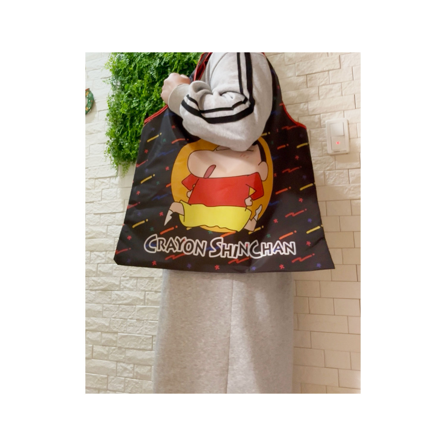 [公式] メーカー直営 クレヨンしんちゃん くるくるショッピングバッグ カラフル